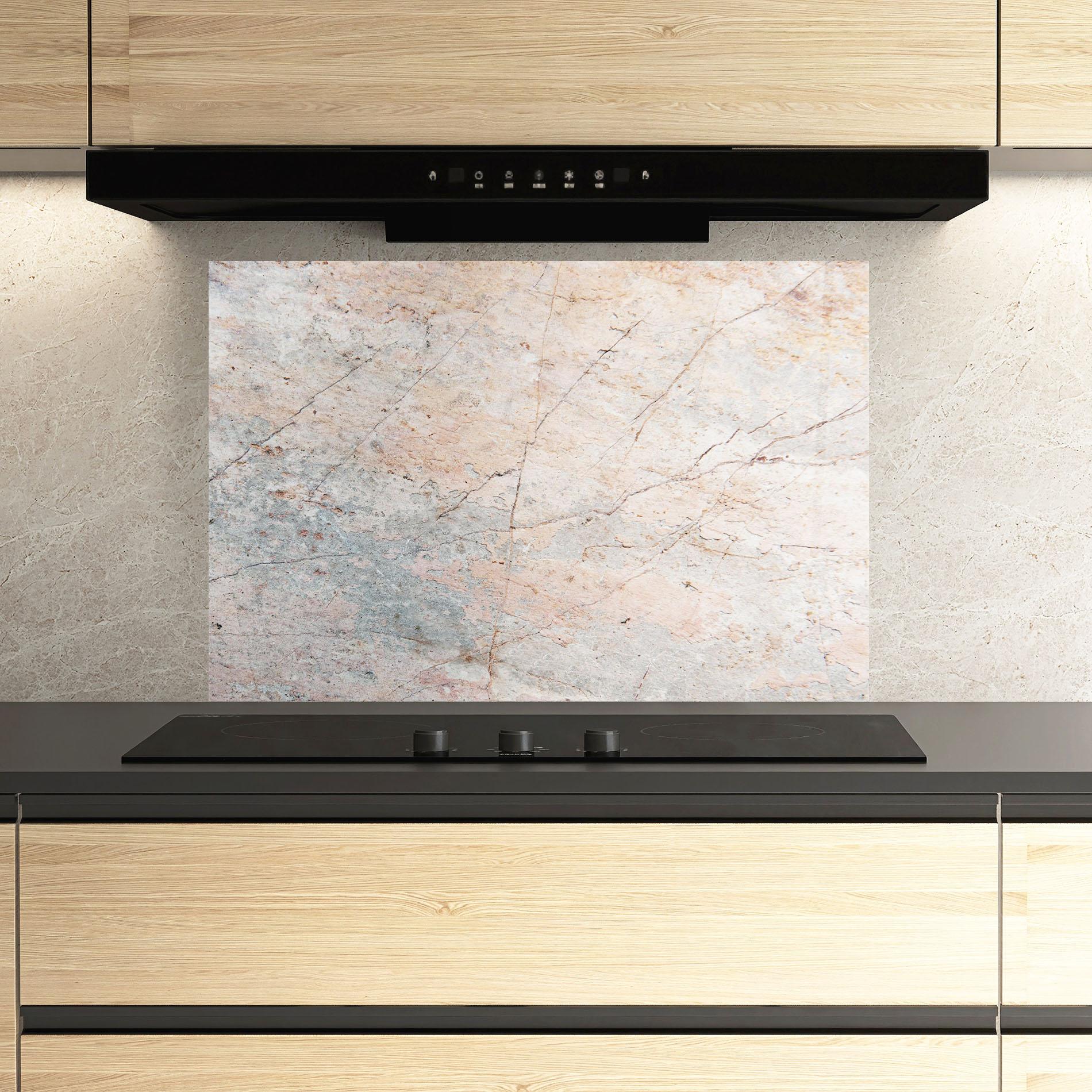 Panel Szklany do Kuchni Light Pink Grey mockup 3