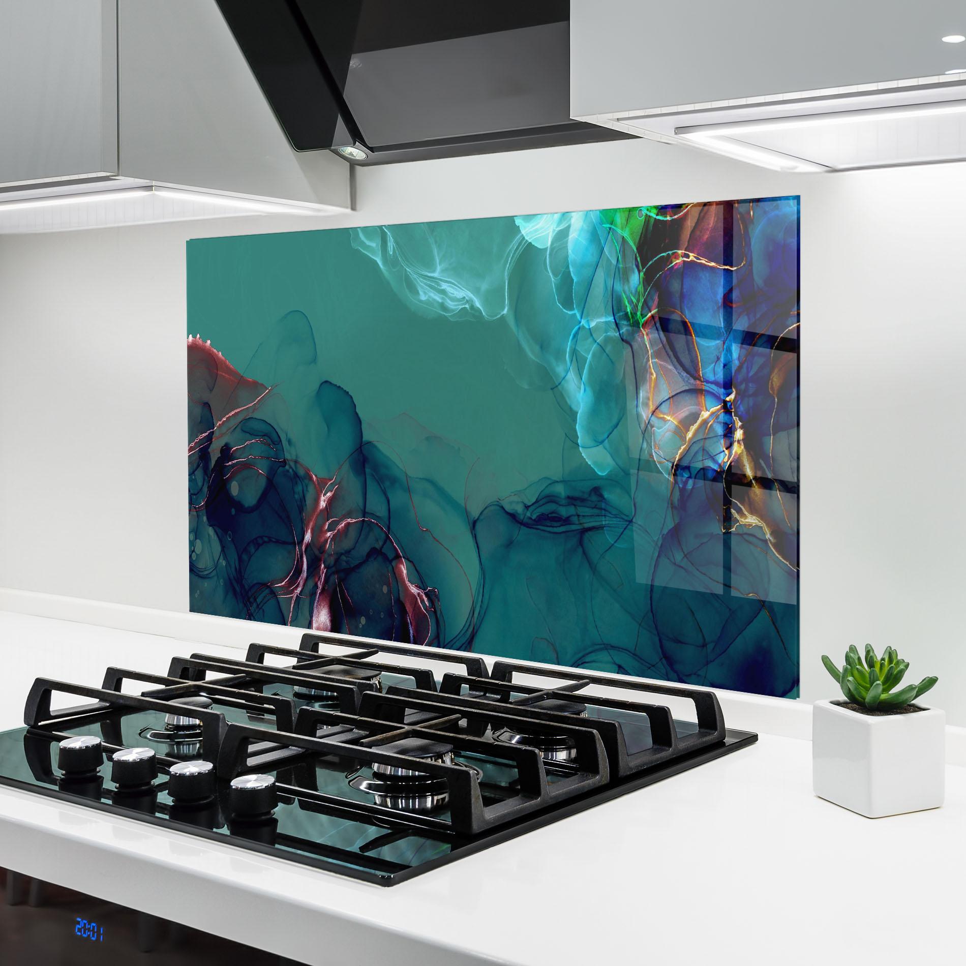 Panel Szklany do Kuchni Darkish Abstract mockup 6