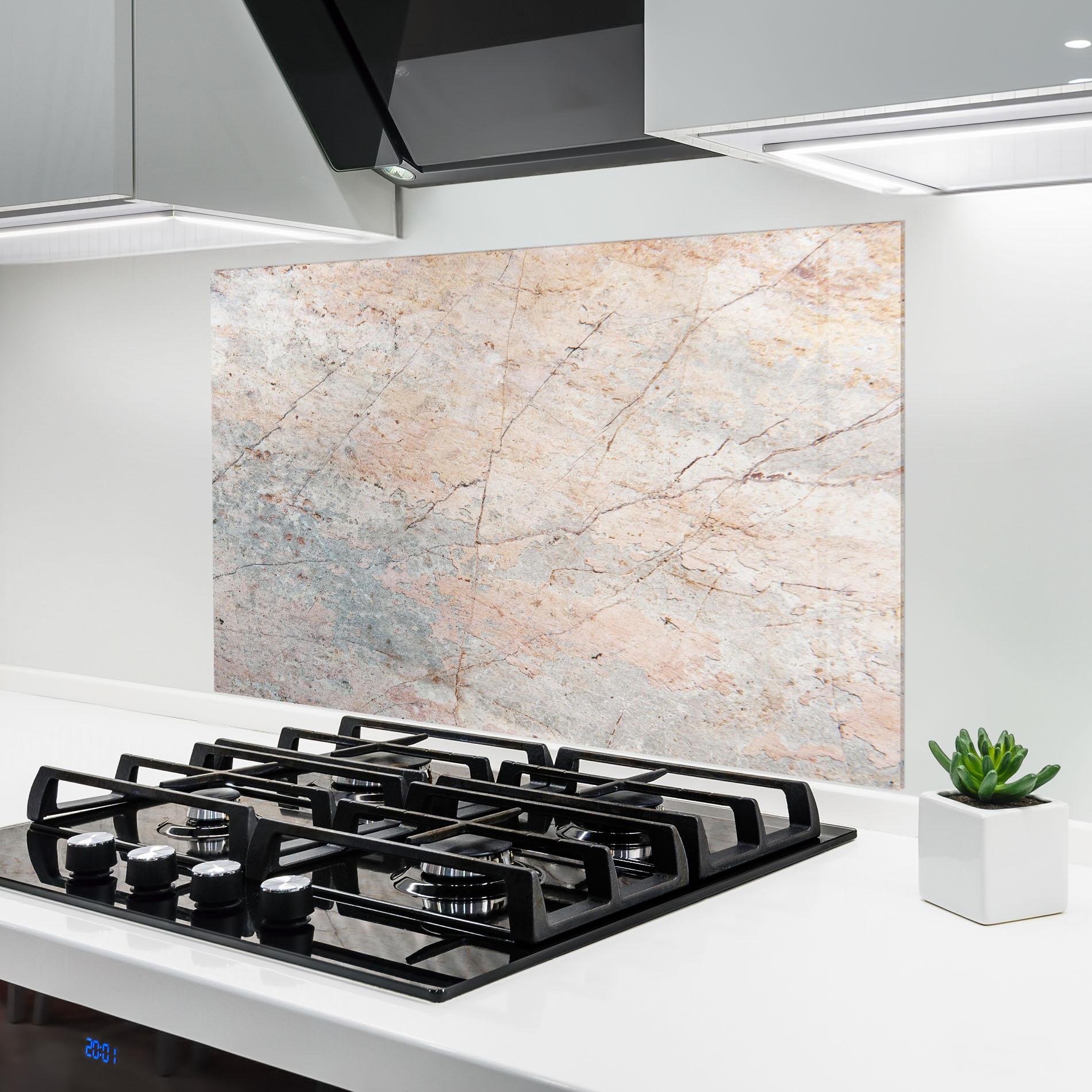 Panel Szklany do Kuchni Light Pink Grey mockup 6