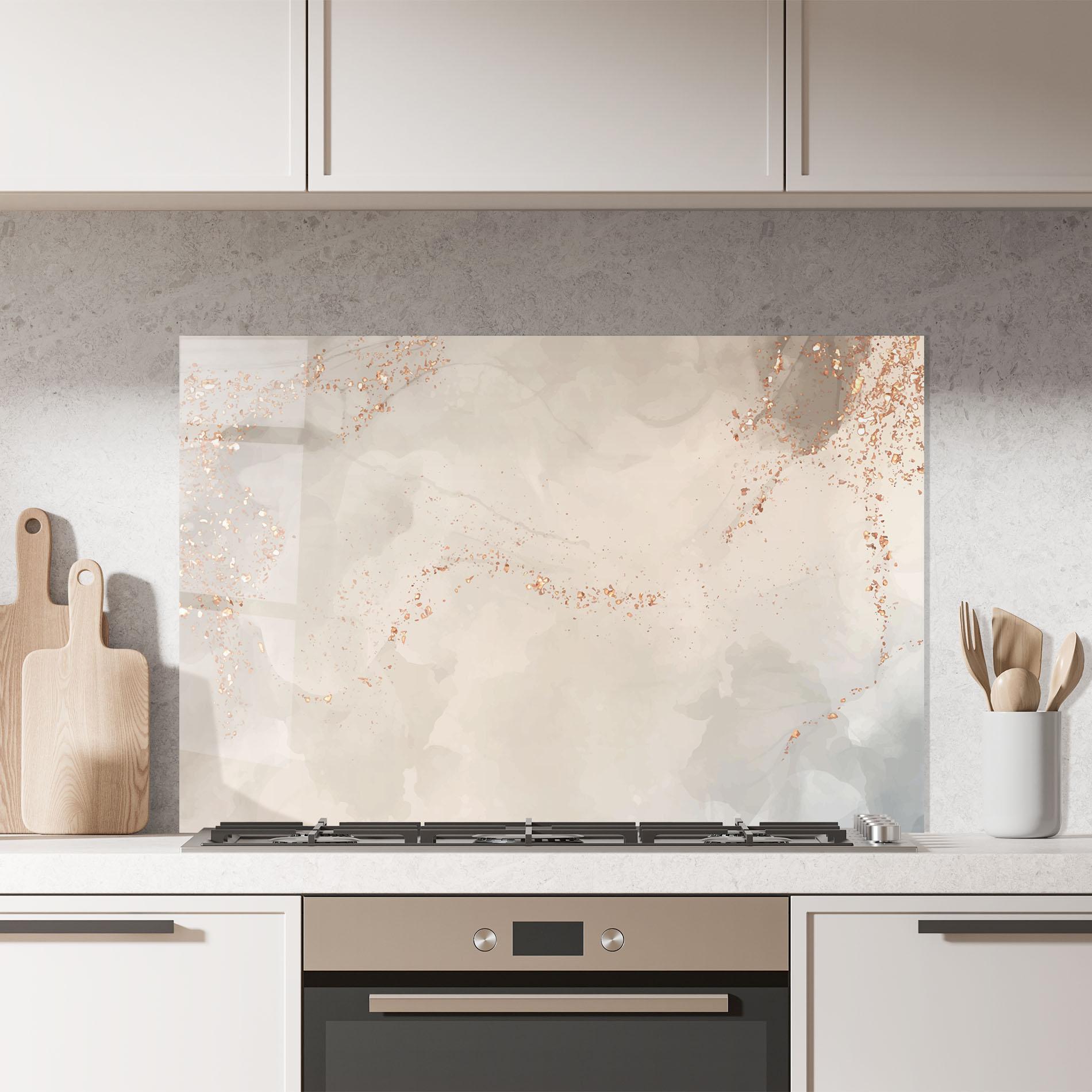 Panel Szklany do Kuchni Pink Grey Marble 01 mockup 7