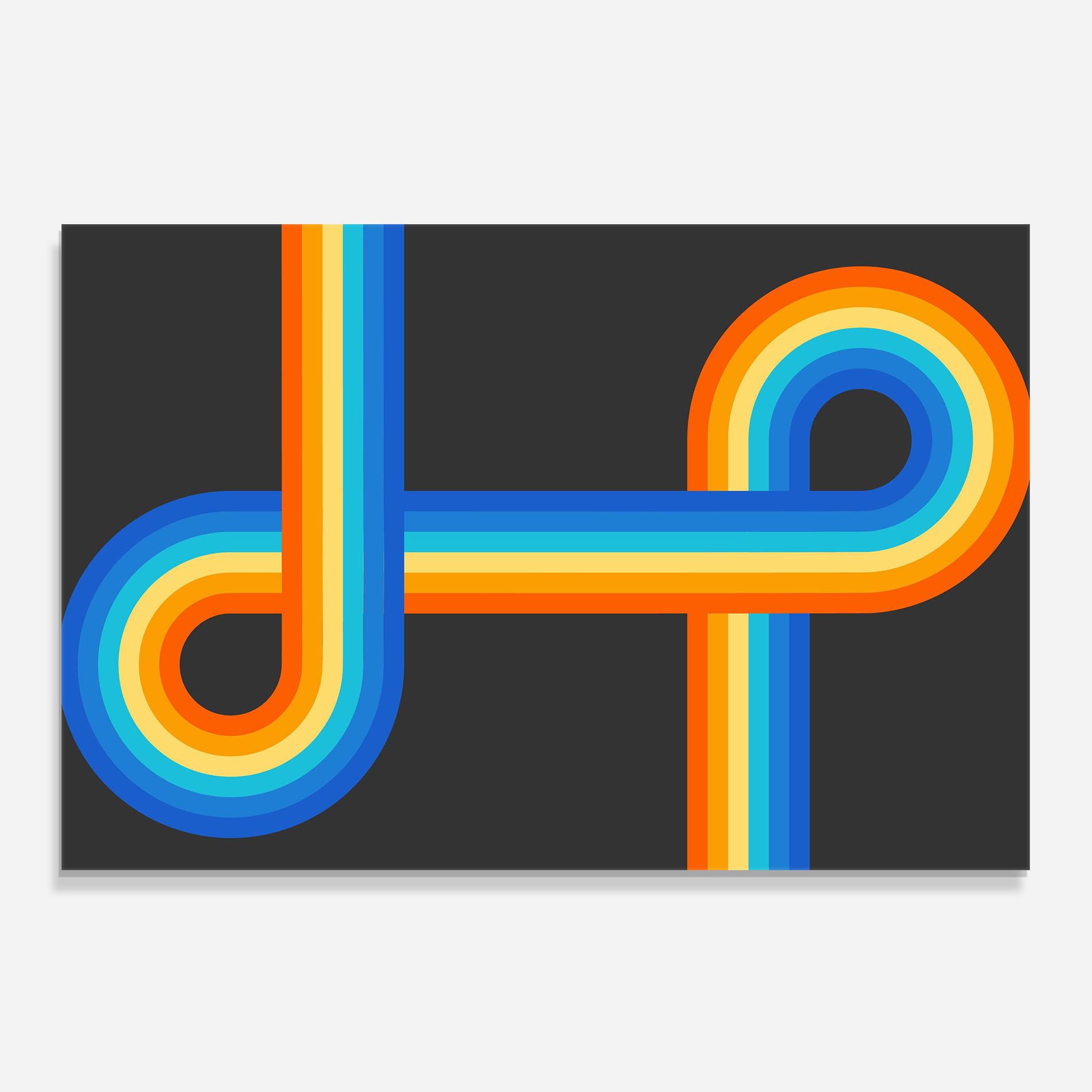 Panel Szklany do Kuchni Vintage Ranbow mockup 0