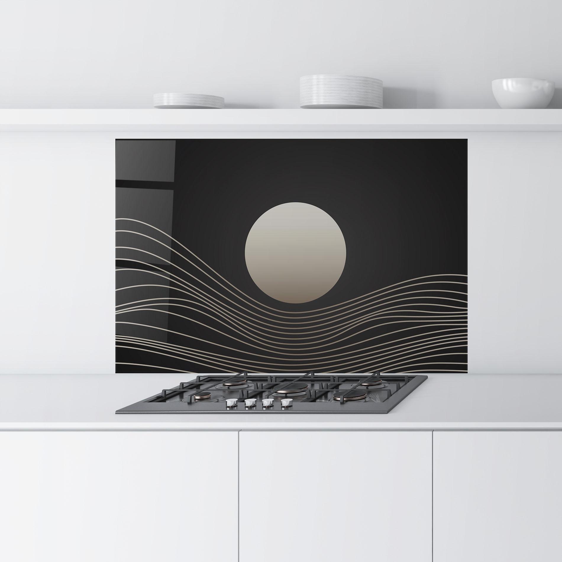 Panel Szklany do Kuchni Grey Moon mockup 9