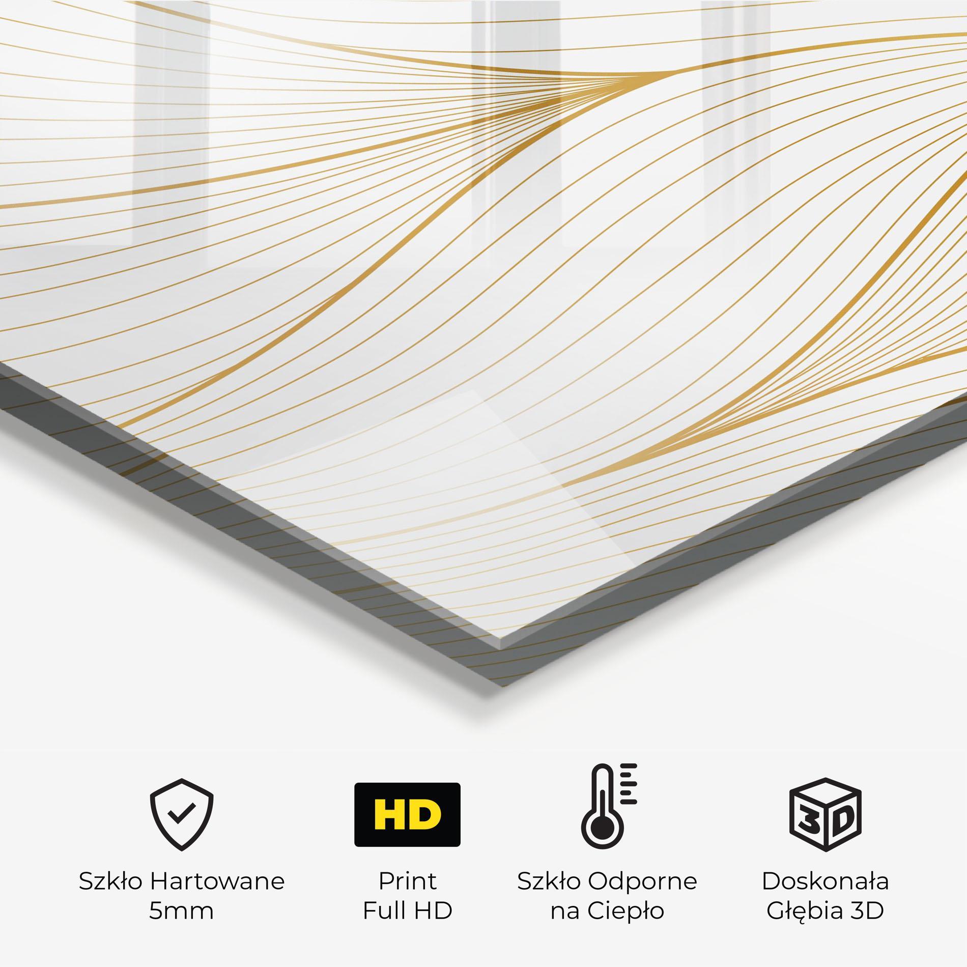 Panel Szklany do Kuchni Gold Wave mockup 2