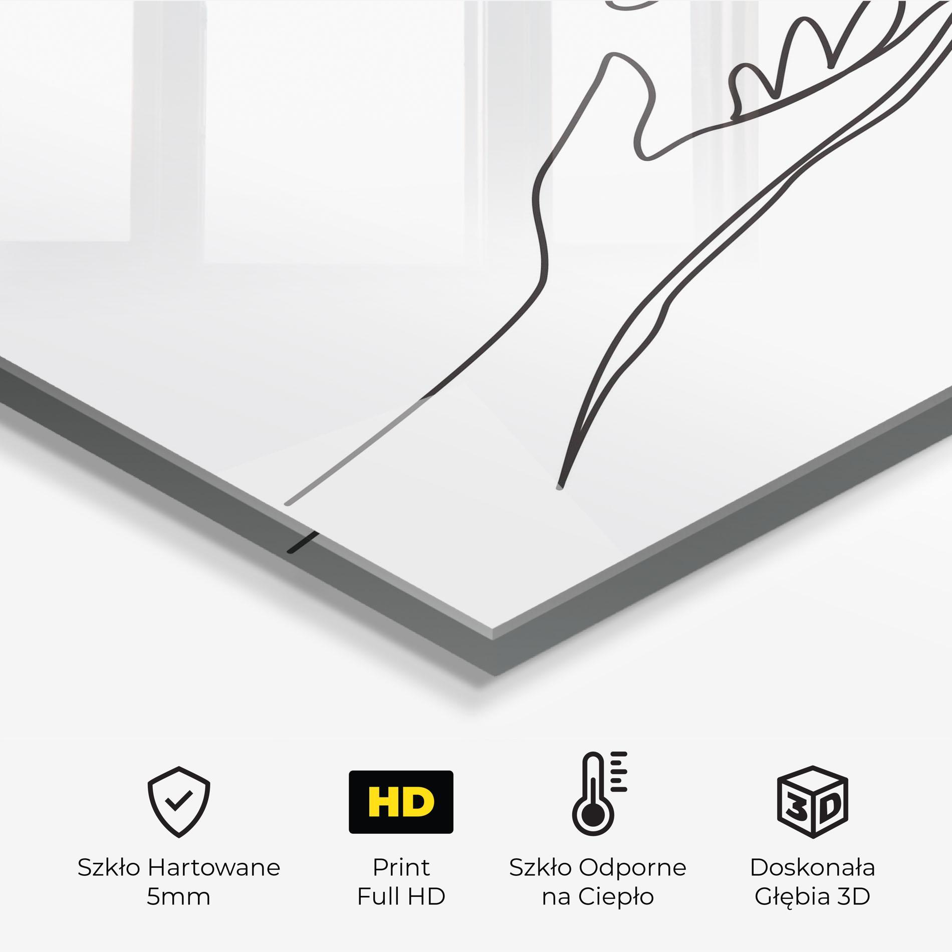 Panel Szklany do Kuchni Hands Reaching mockup 2