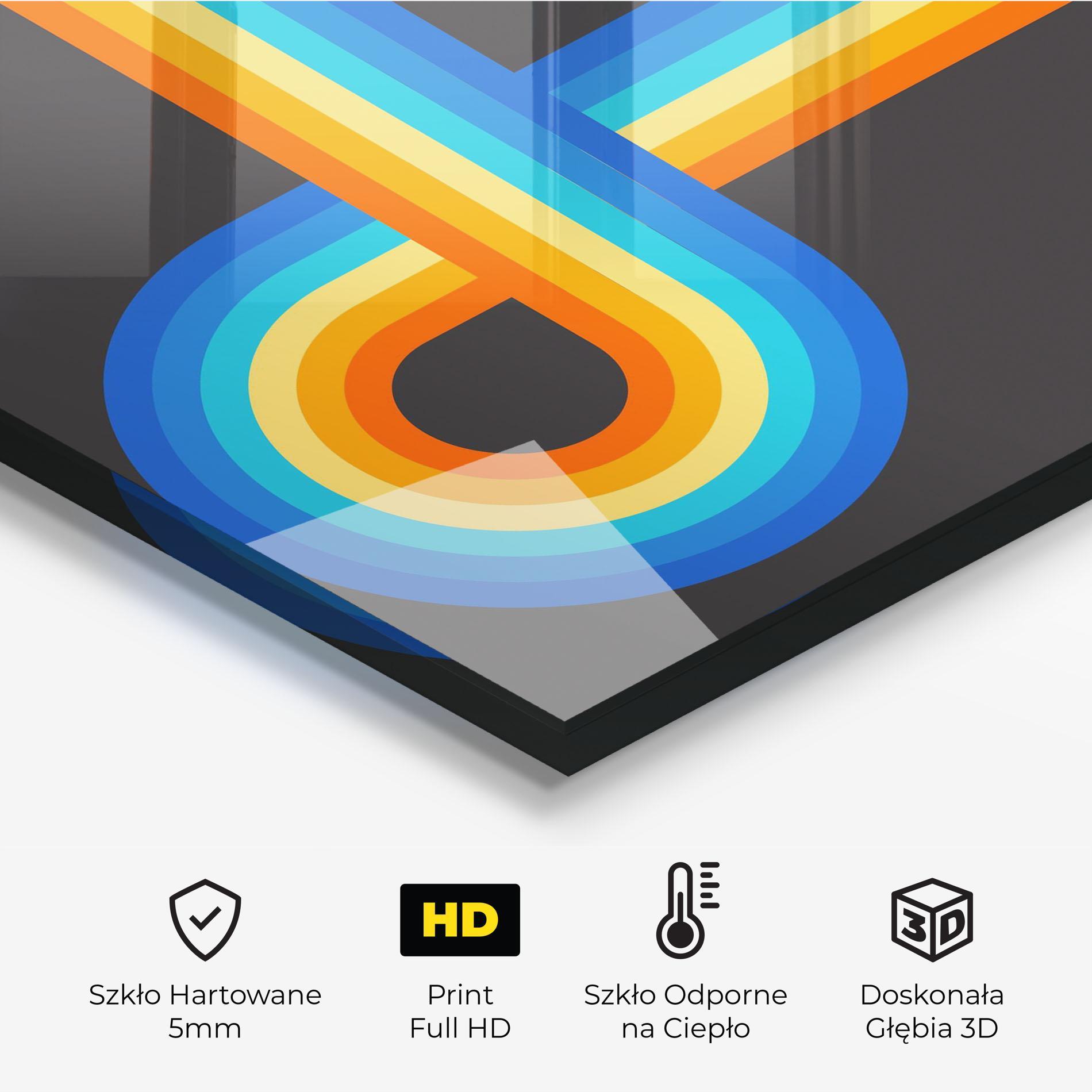 Panel Szklany do Kuchni Vintage Ranbow mockup 2