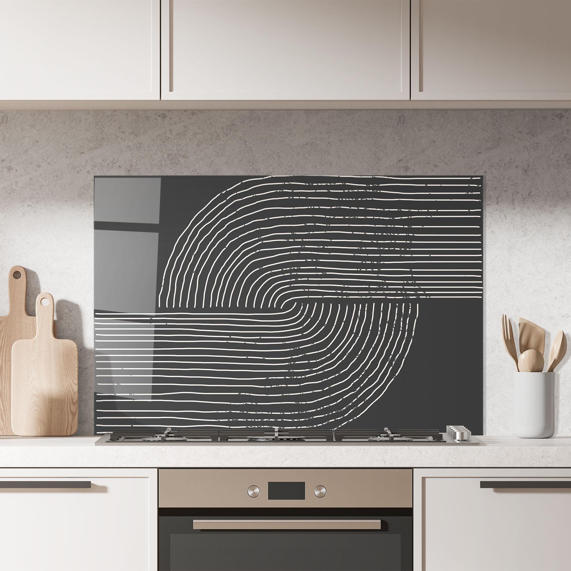 Panel Szklany do Kuchni Minimalist Circle mockup 7