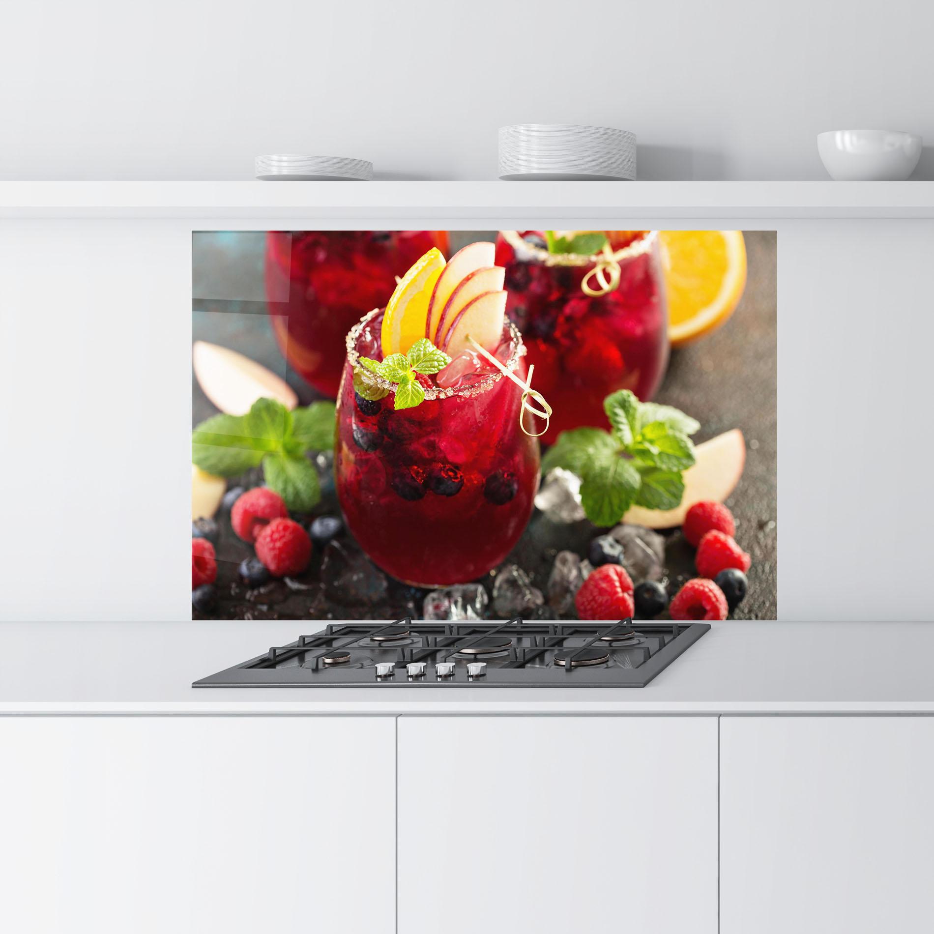 Panel Szklany do Kuchni Berry Drink mockup 9