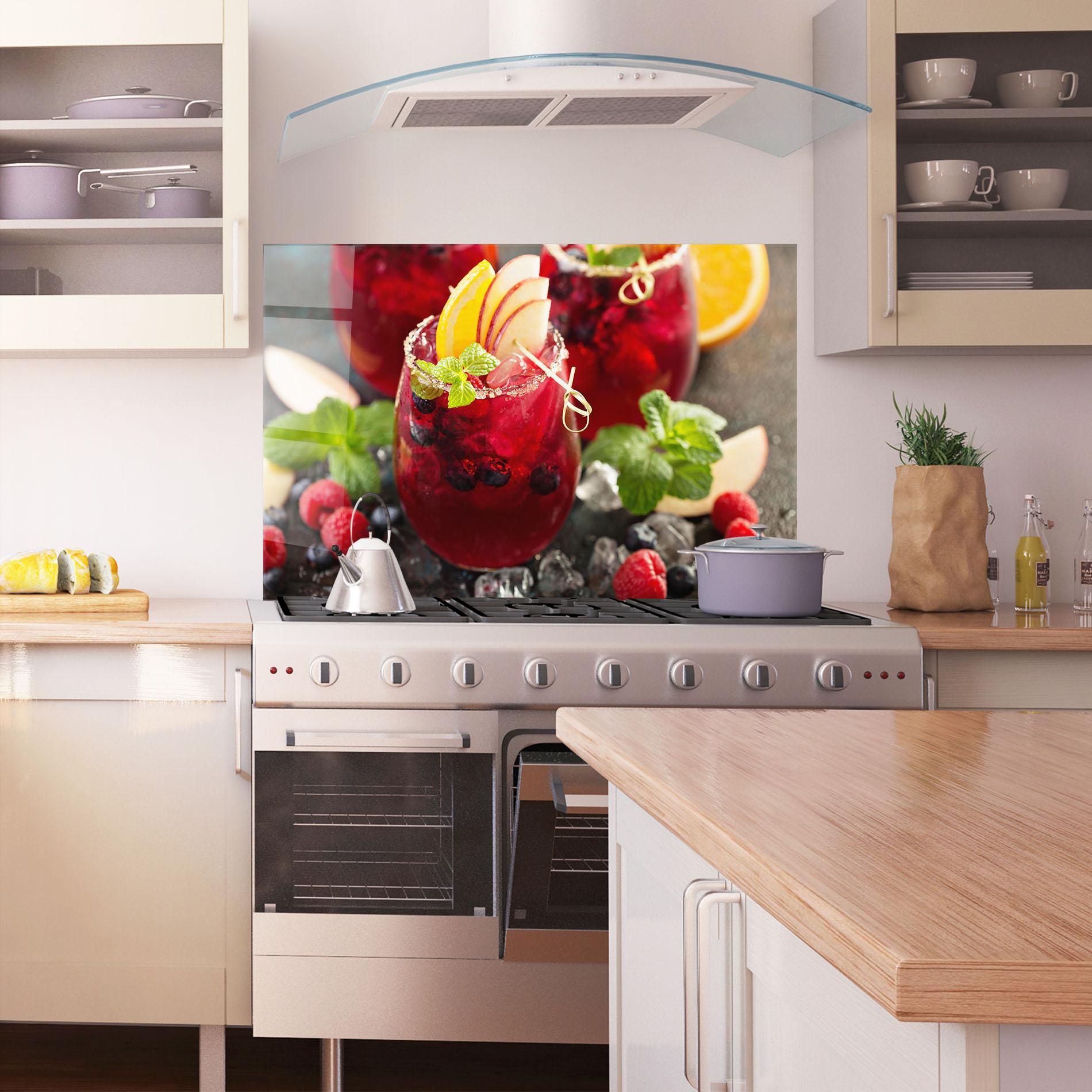 Panel Szklany do Kuchni Berry Drink mockup 1