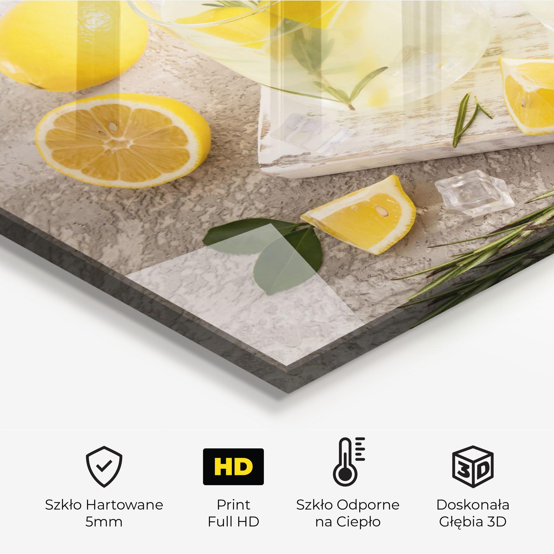 Panel Szklany do Kuchni Homemade Rosemary Drink mockup 2