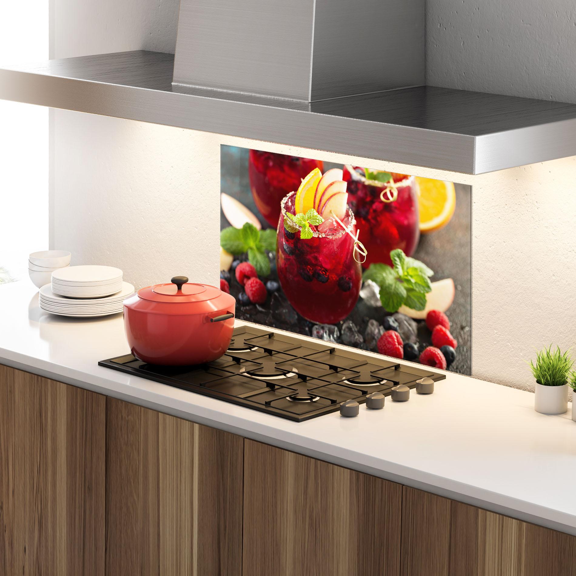 Panel Szklany do Kuchni Berry Drink mockup 4