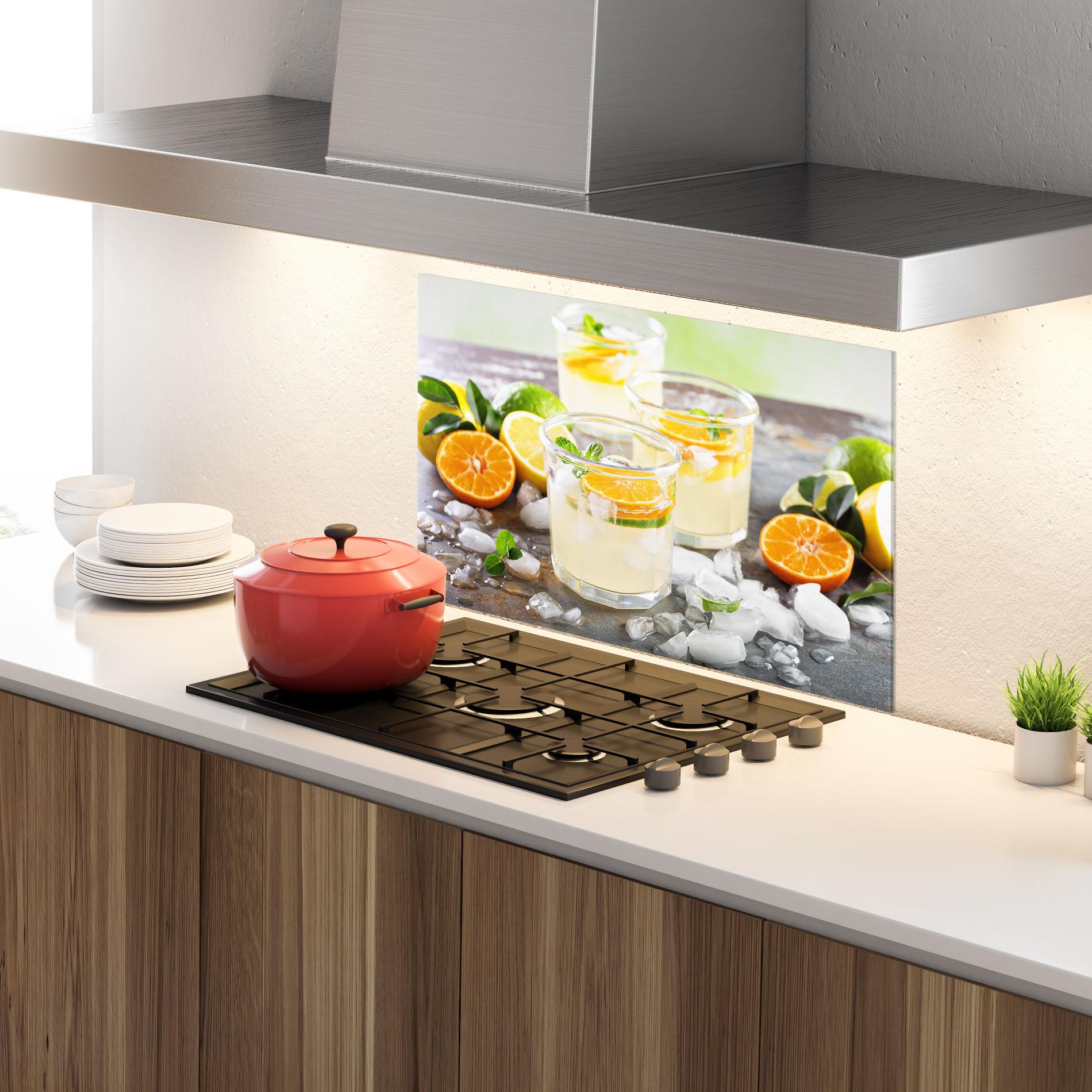 Panel Szklany do Kuchni Citrus Fruit Lemonade mockup 4