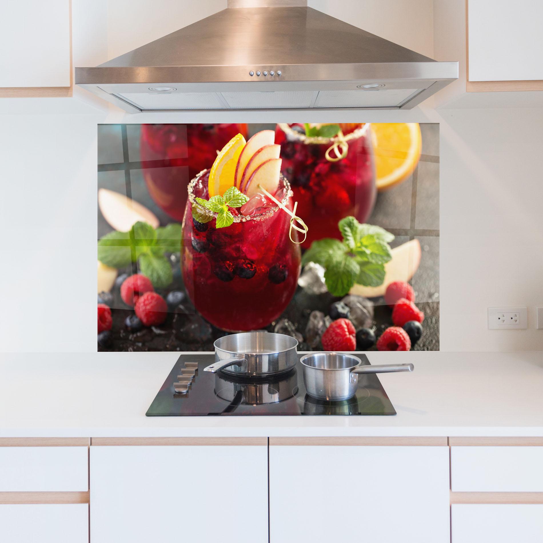 Panel Szklany do Kuchni Berry Drink mockup 5