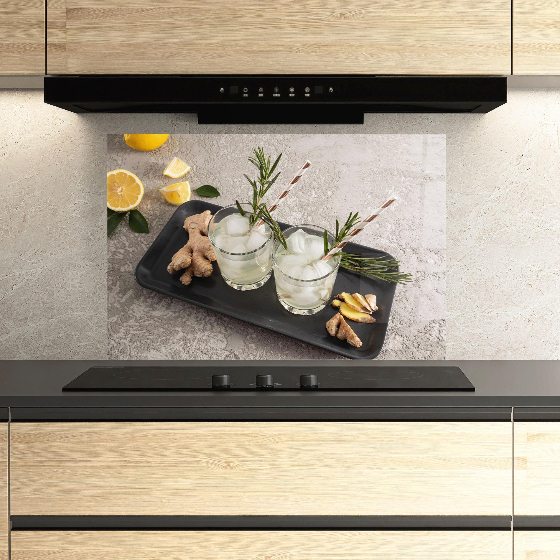 Panel Szklany do Kuchni Ginger Lemonade Drink mockup 3