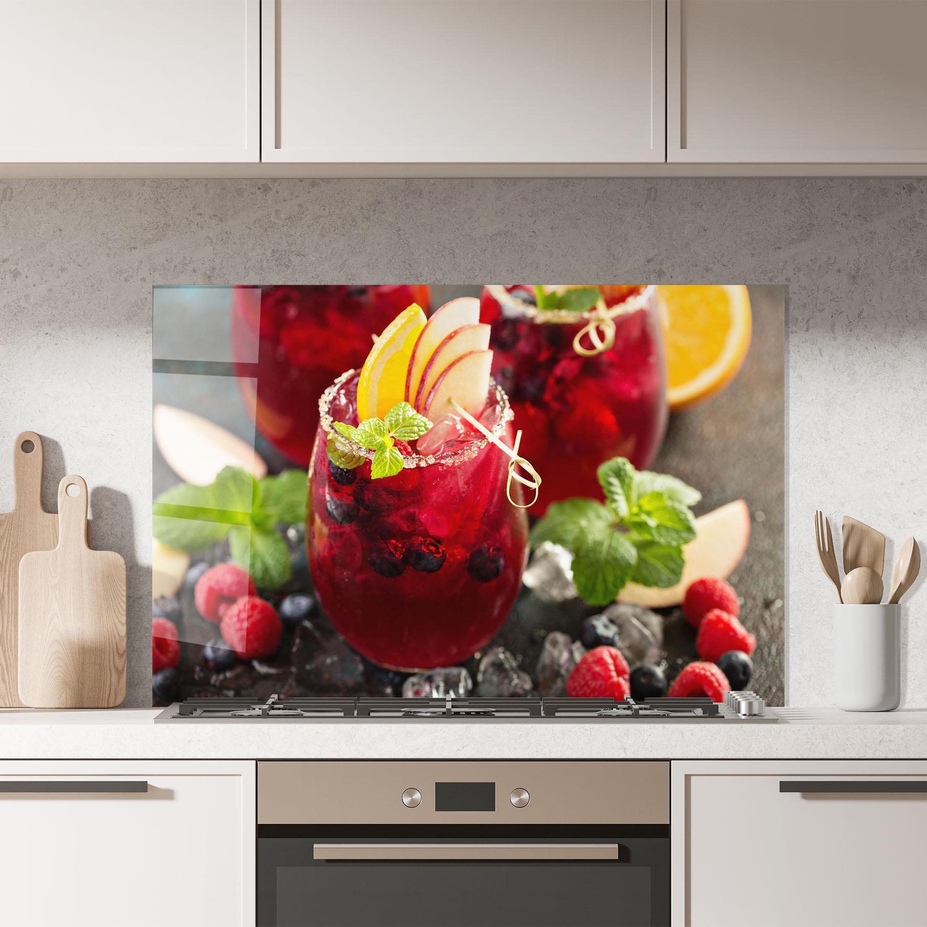 Panel Szklany do Kuchni Berry Drink mockup 7
