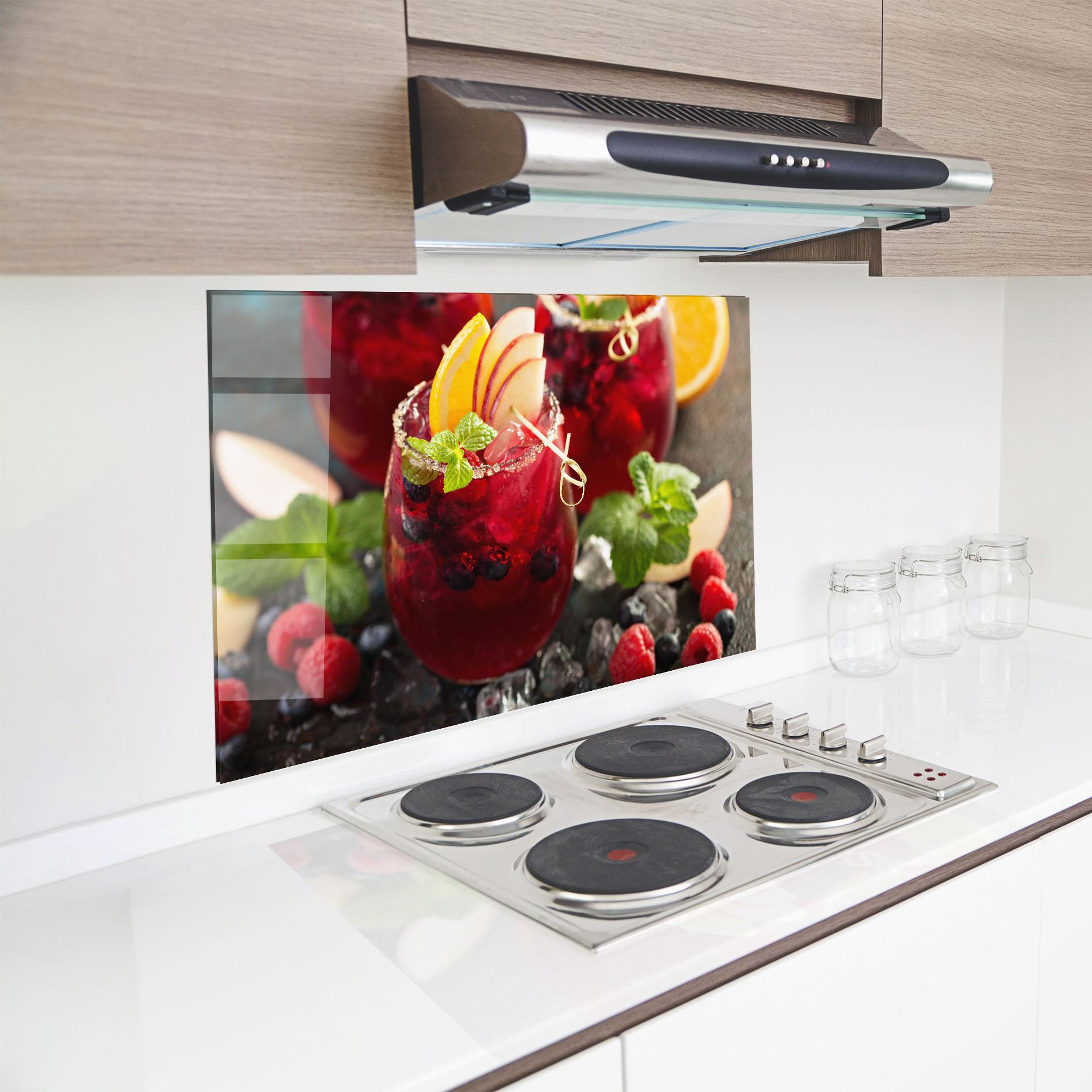 Panel Szklany do Kuchni Berry Drink mockup 8