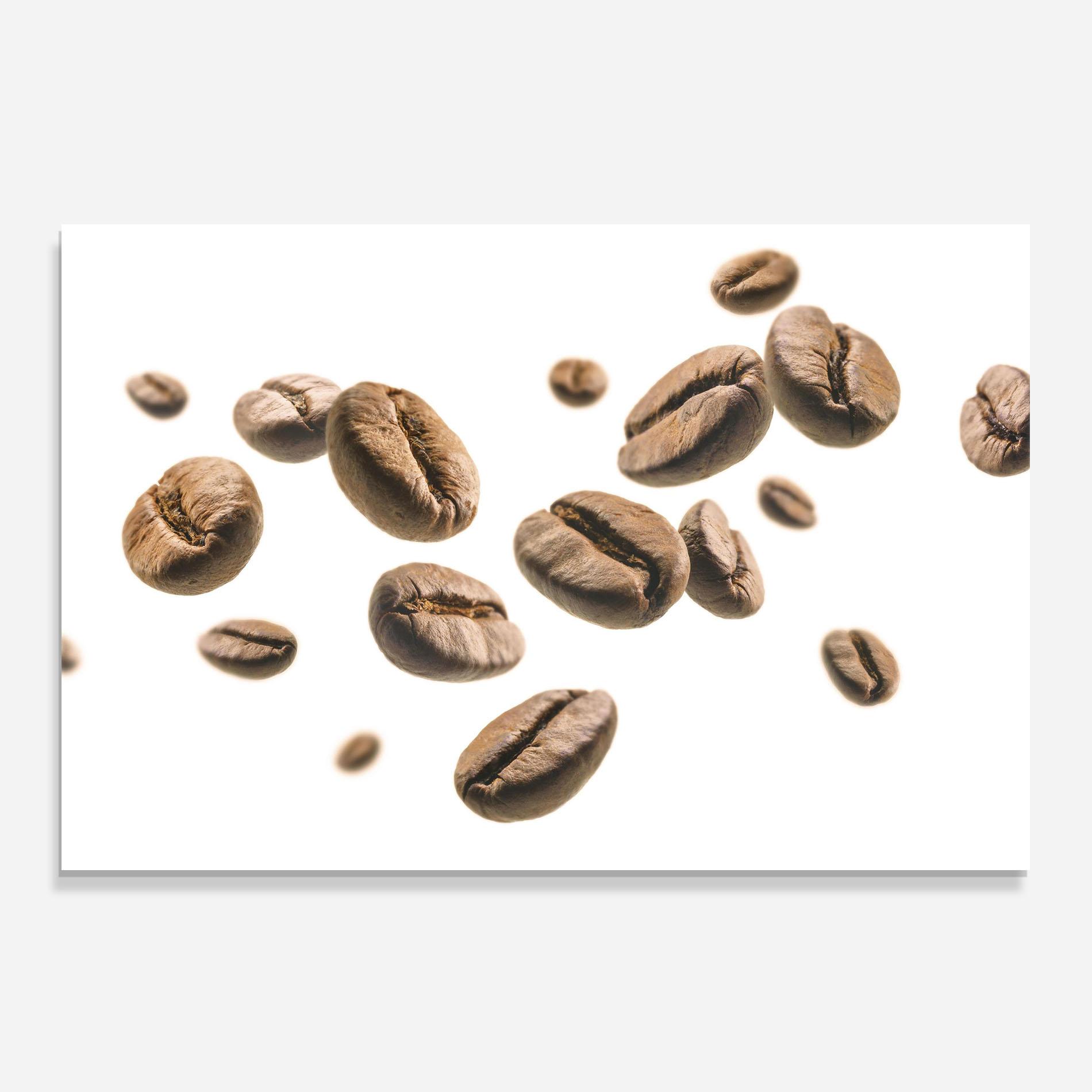 Panel Szklany do Kuchni Floating Coffee Beans mockup 0