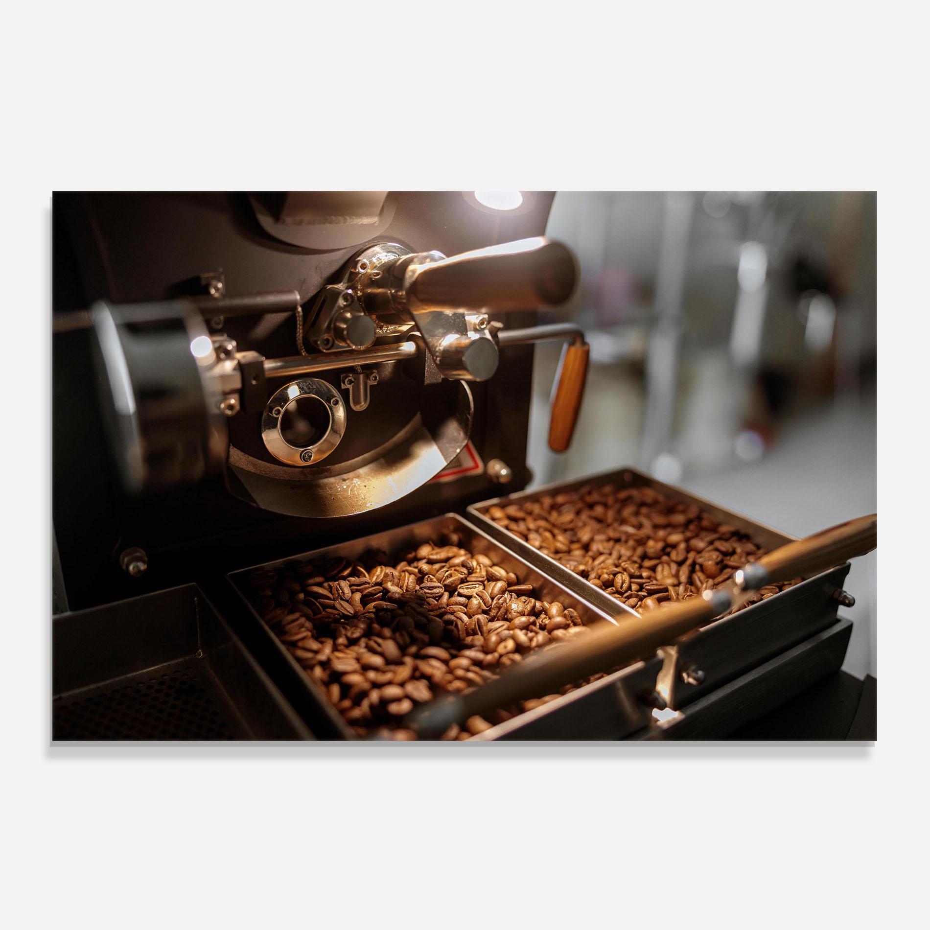 Panel Szklany do Kuchni Industrial Coffee Machine mockup 0