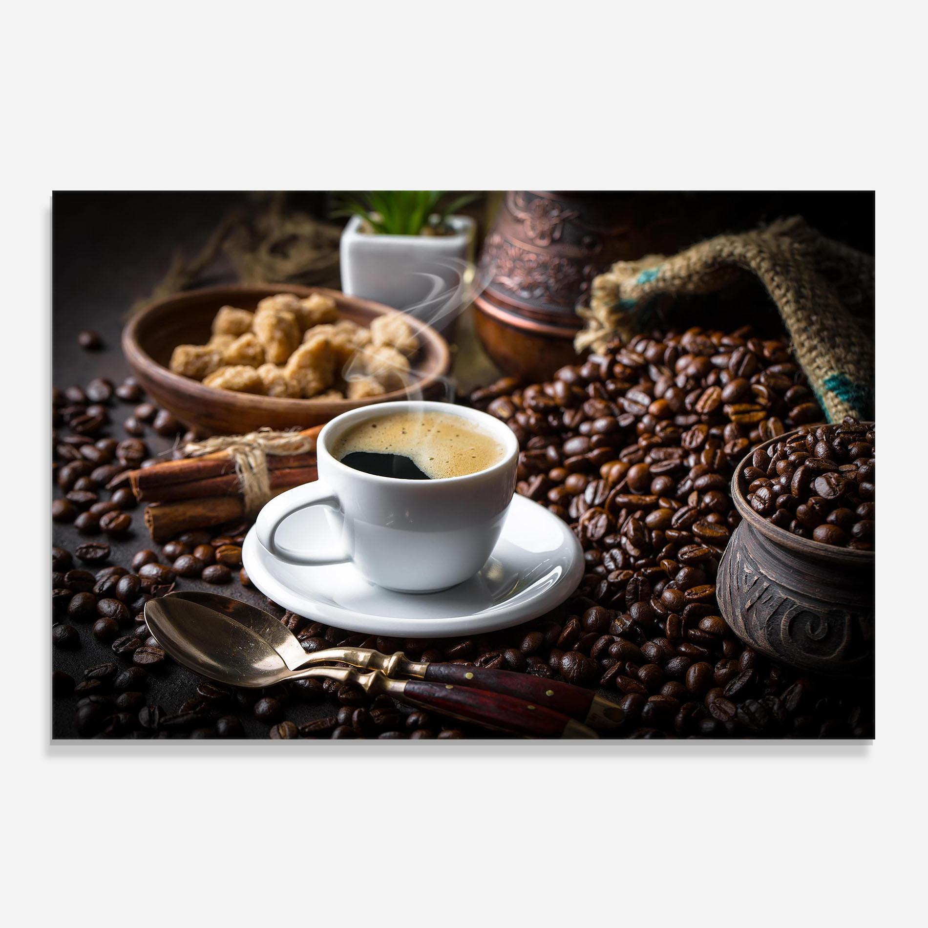 Panel Szklany do Kuchni Old Coffee Cup mockup 0