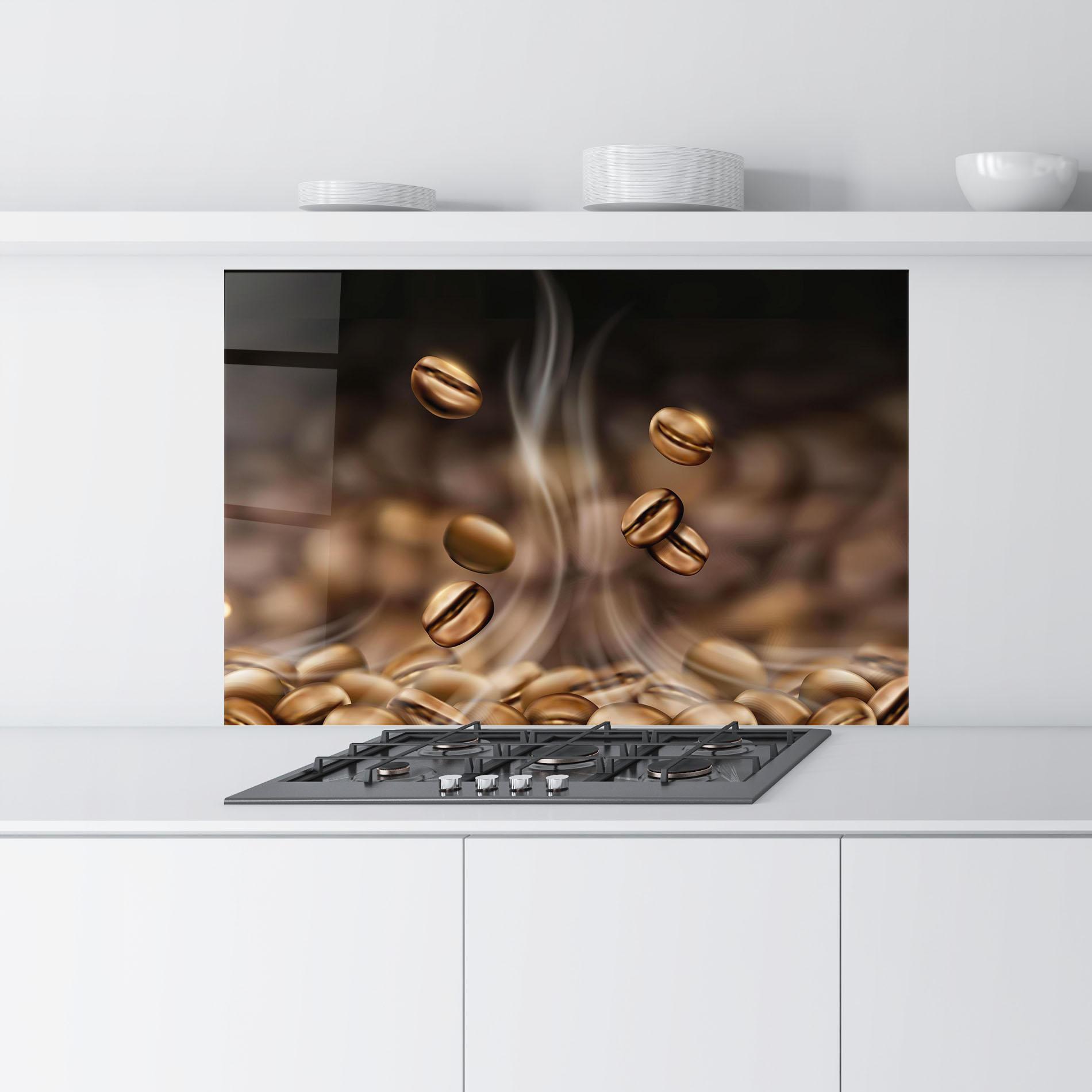 Panel Szklany do Kuchni Coffee Smoke mockup 9
