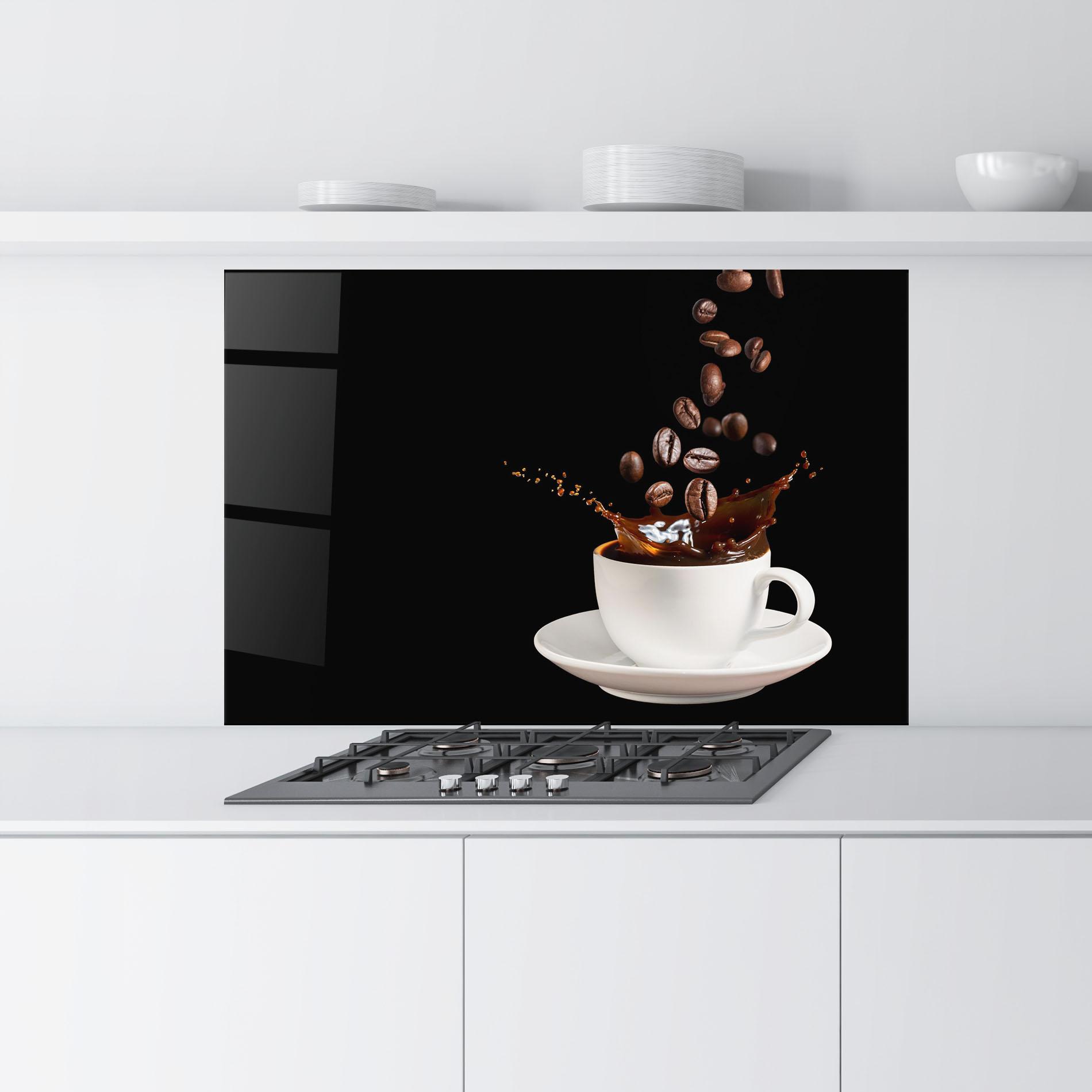 Panel Szklany do Kuchni Coffee Splashes mockup 9