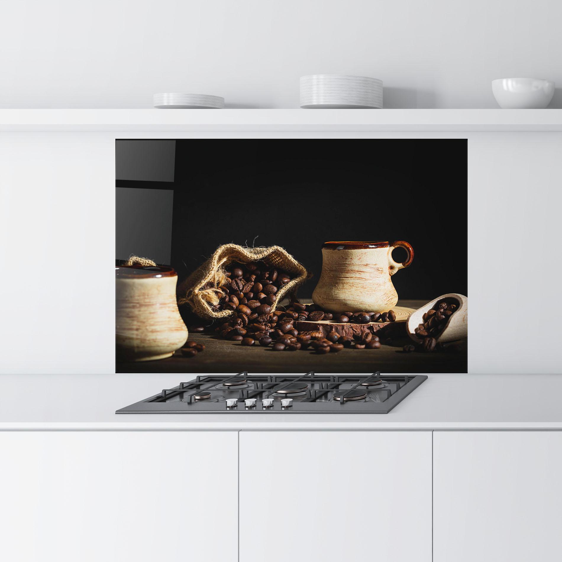 Panel Szklany do Kuchni Old Cup Of Coffee mockup 9