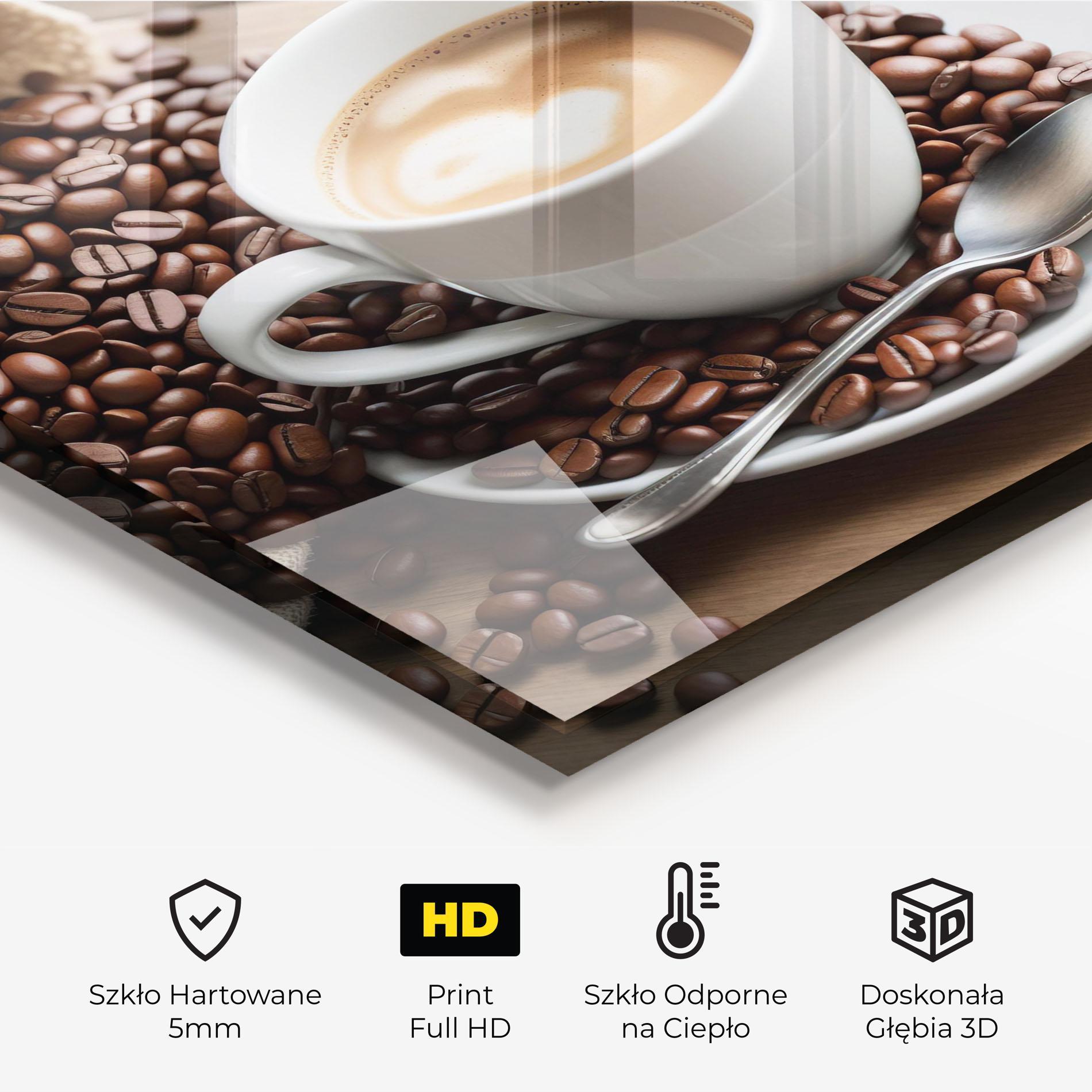 Panel Szklany do Kuchni Coffee On Table mockup 2