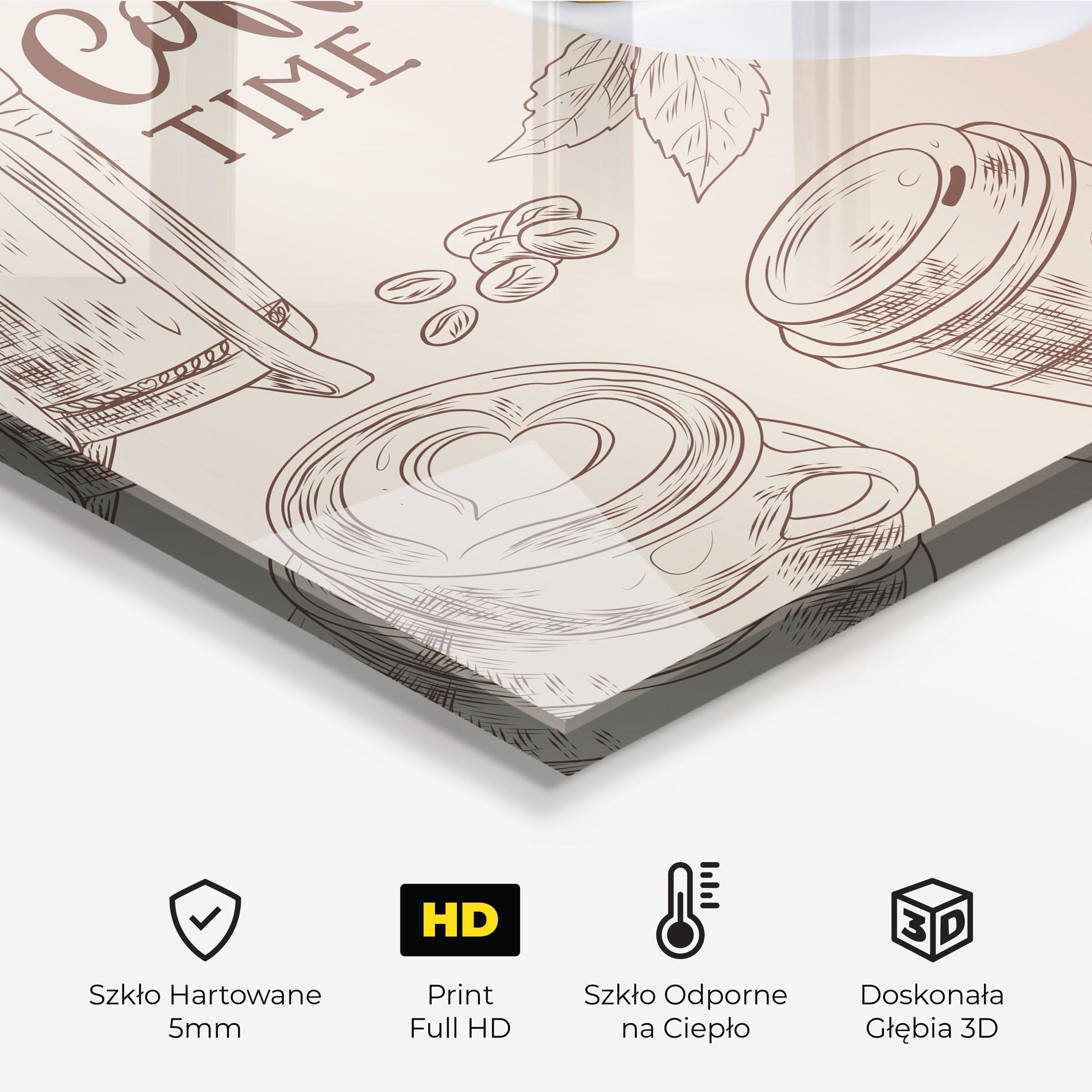 Panel Szklany do Kuchni Coffee Time mockup 2