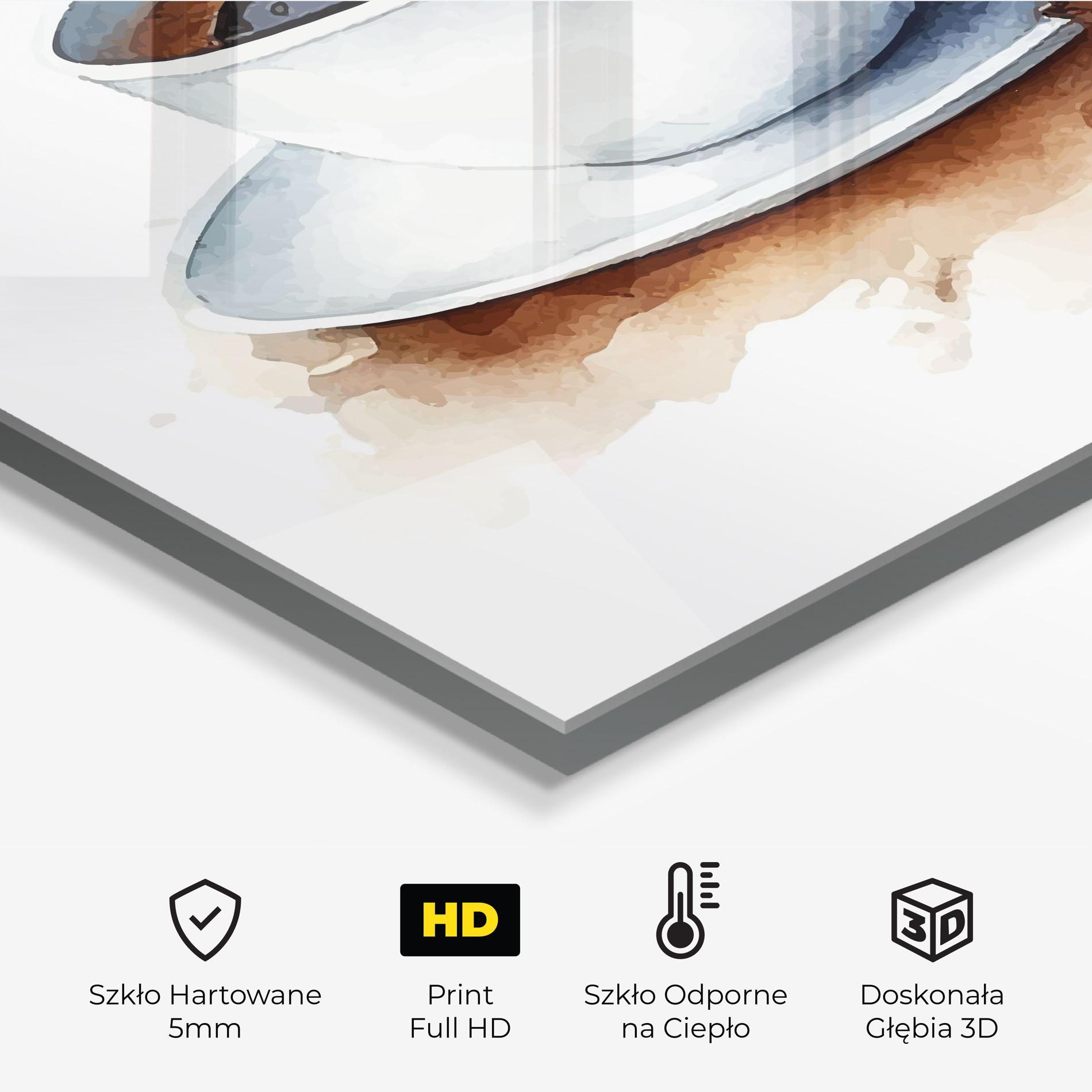 Panel Szklany do Kuchni Coffee Watercolor mockup 2