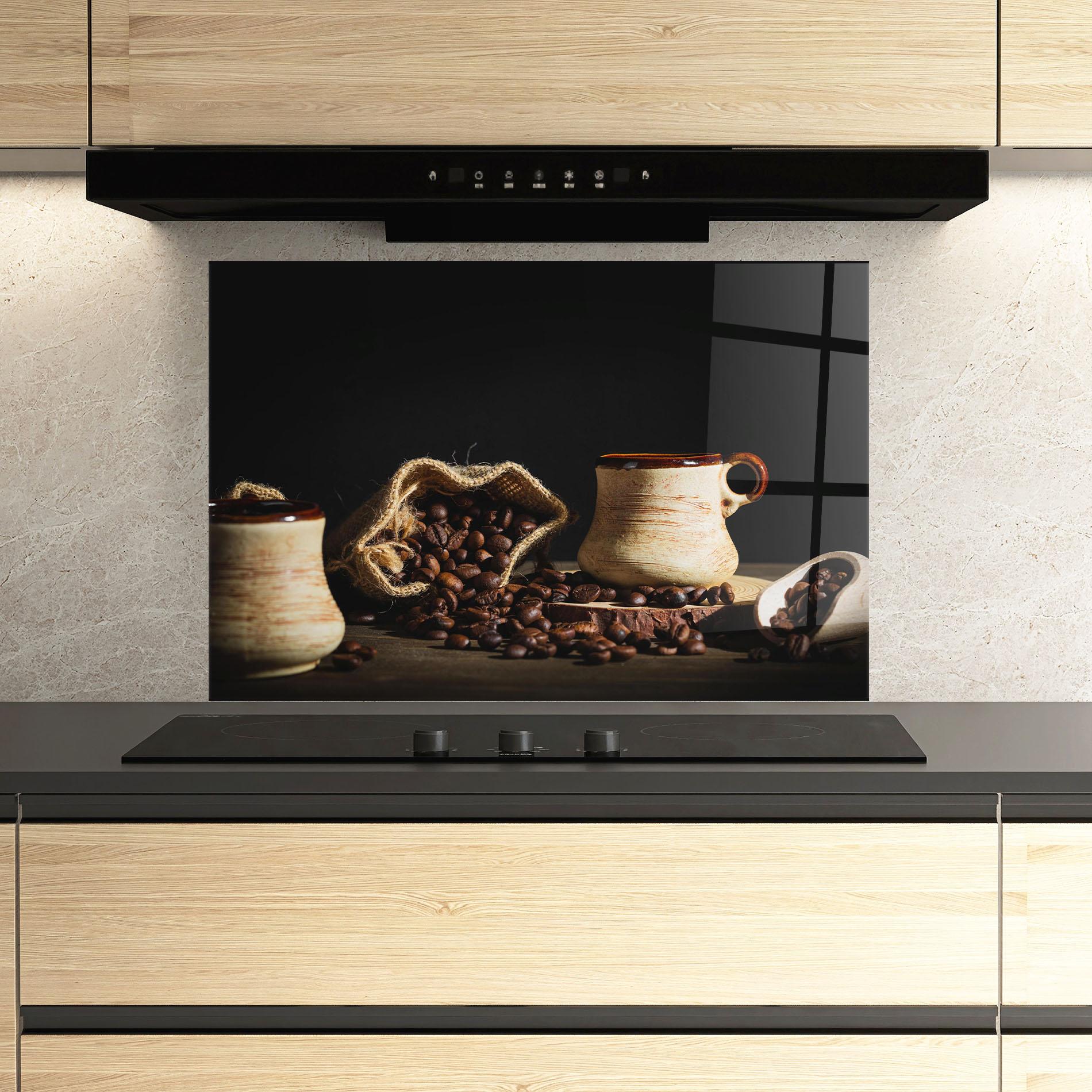 Panel Szklany do Kuchni Old Cup Of Coffee mockup 3