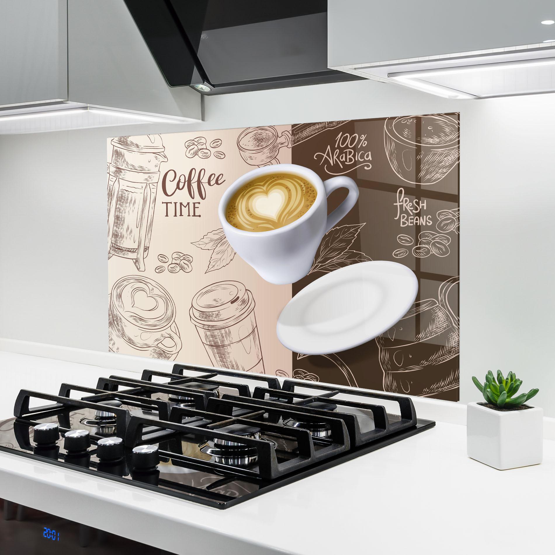 Panel Szklany do Kuchni Coffee Time mockup 6