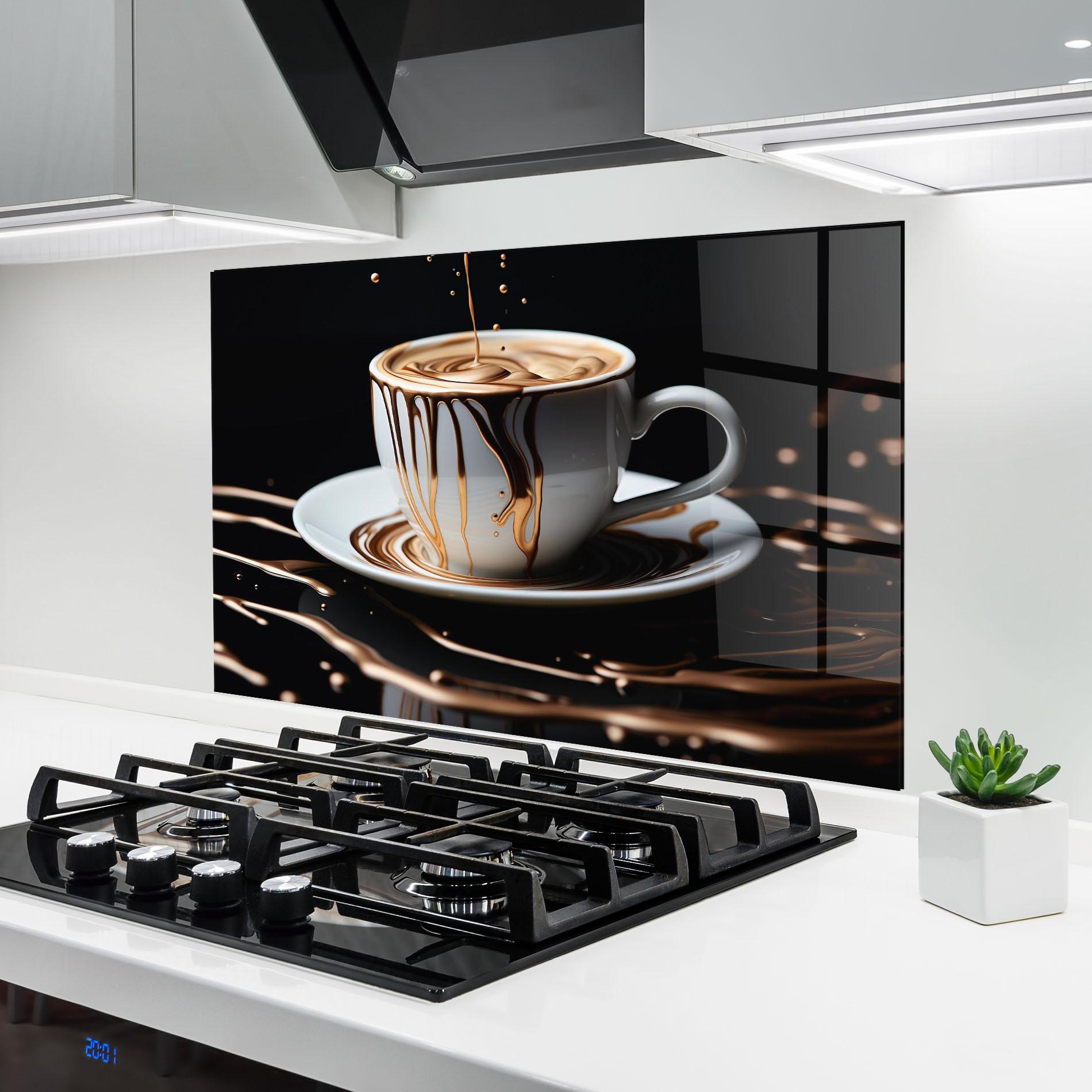 Panel Szklany do Kuchni Cold Coffee Drink mockup 6