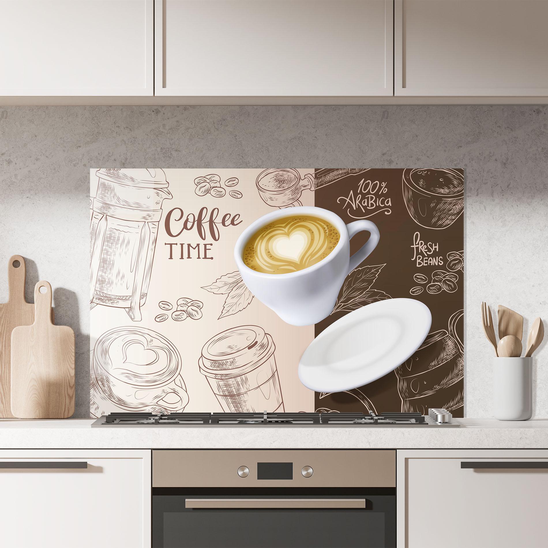 Panel Szklany do Kuchni Coffee Time mockup 7