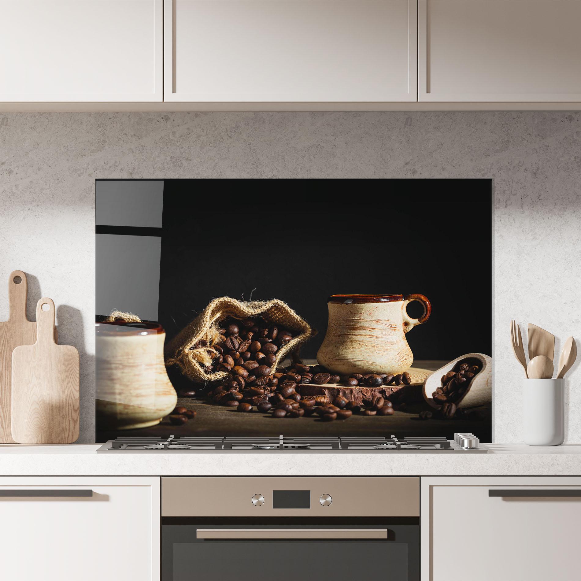 Panel Szklany do Kuchni Old Cup Of Coffee mockup 7