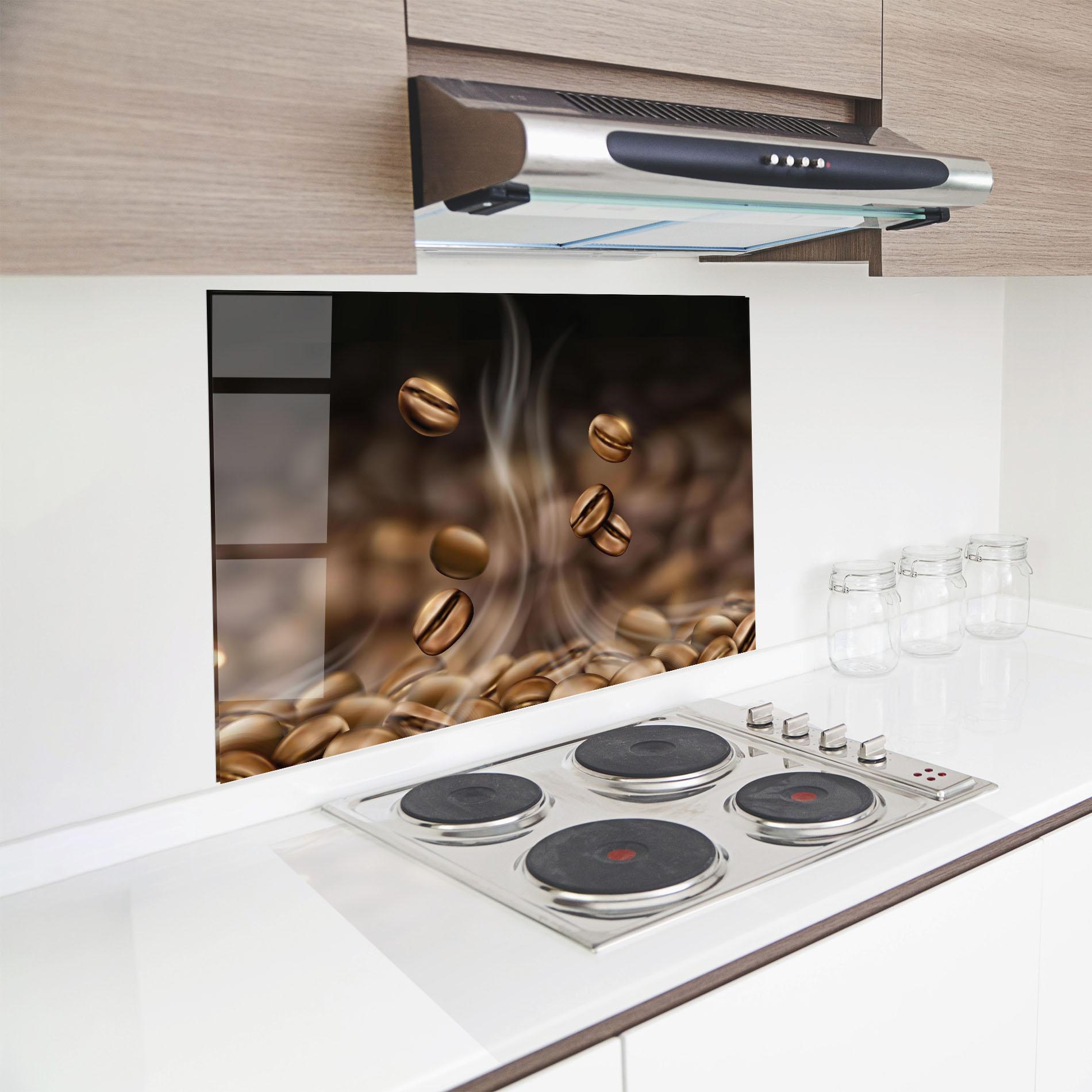 Panel Szklany do Kuchni Coffee Smoke mockup 8