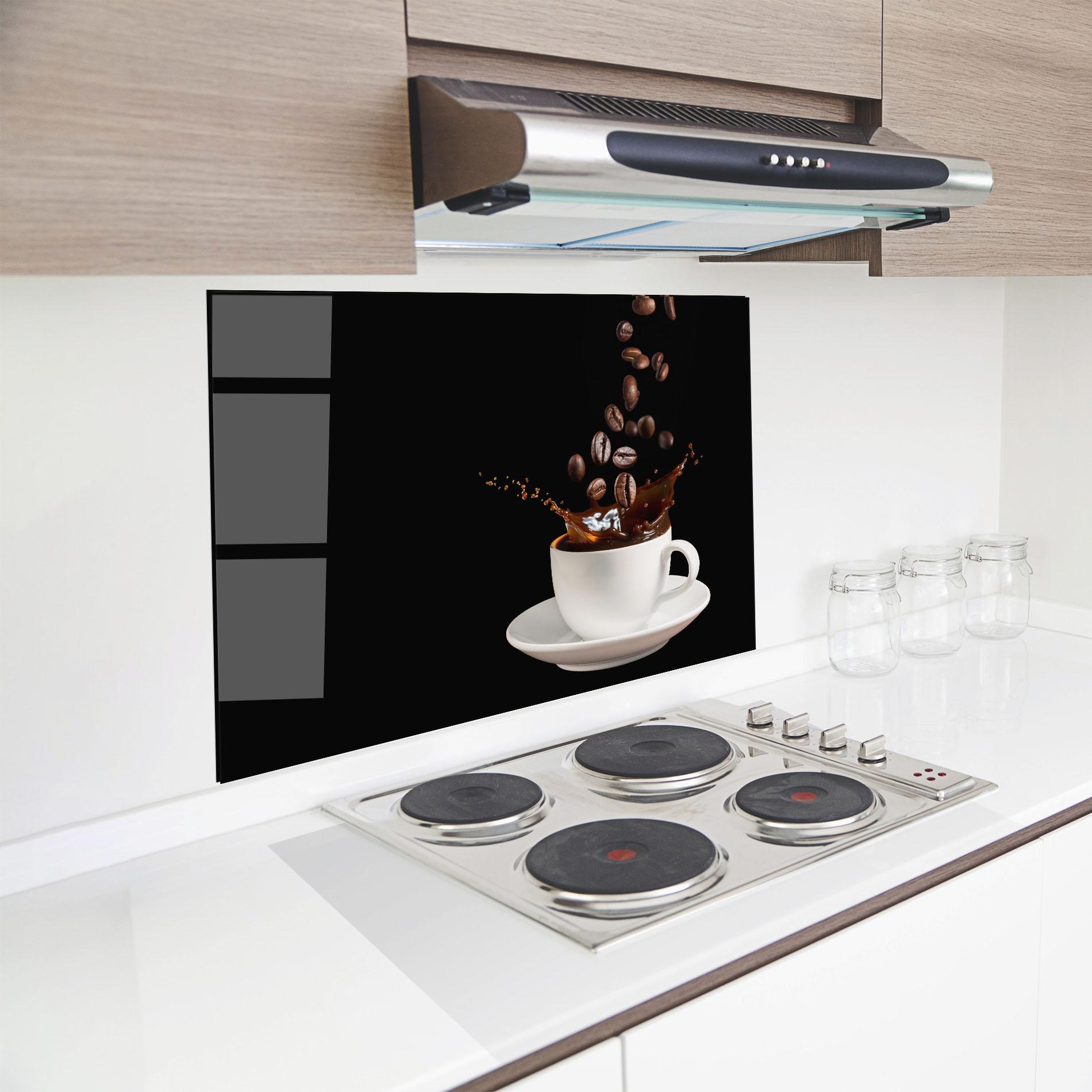 Panel Szklany do Kuchni Coffee Splashes mockup 8