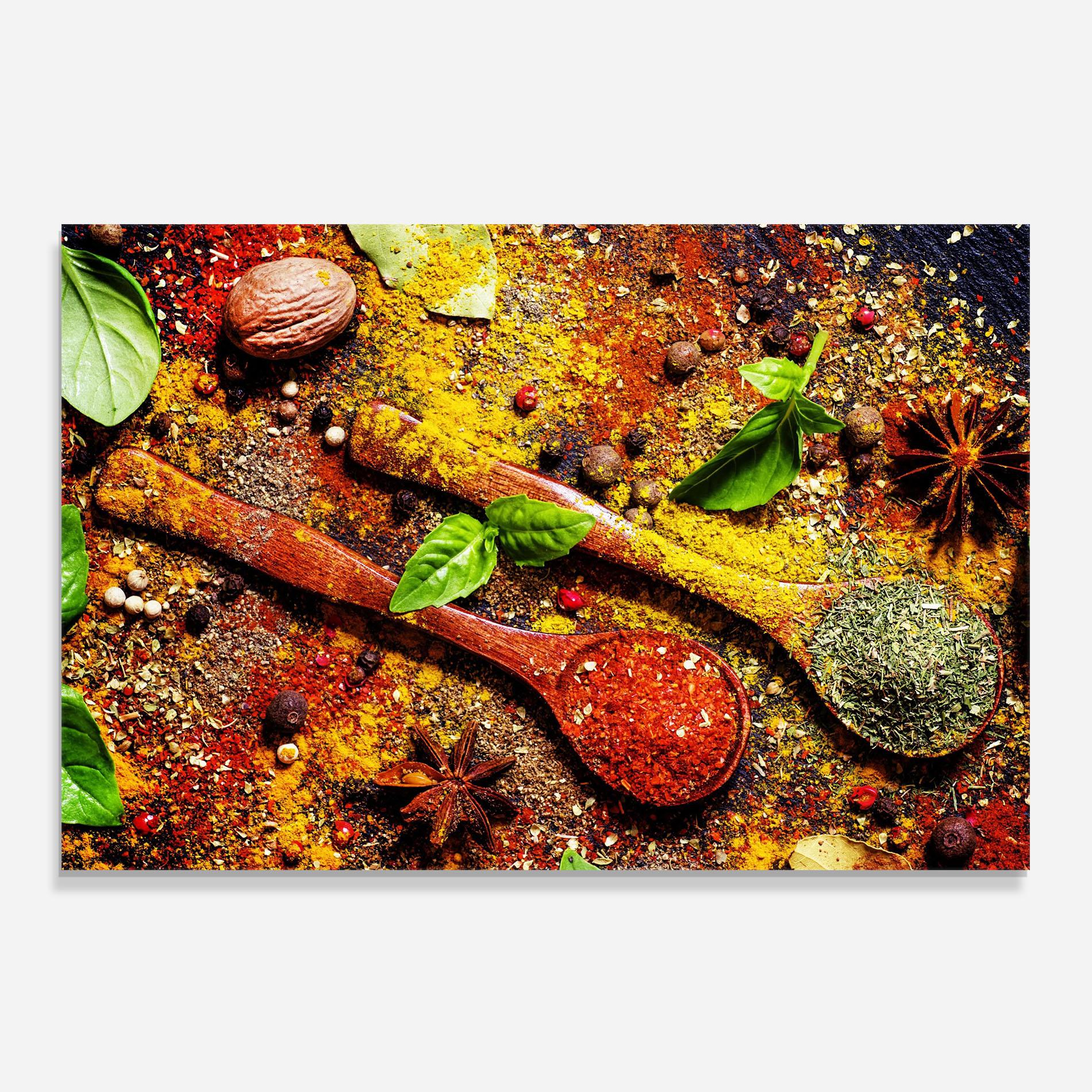 Panel Szklany do Kuchni Dried Herbs mockup 0