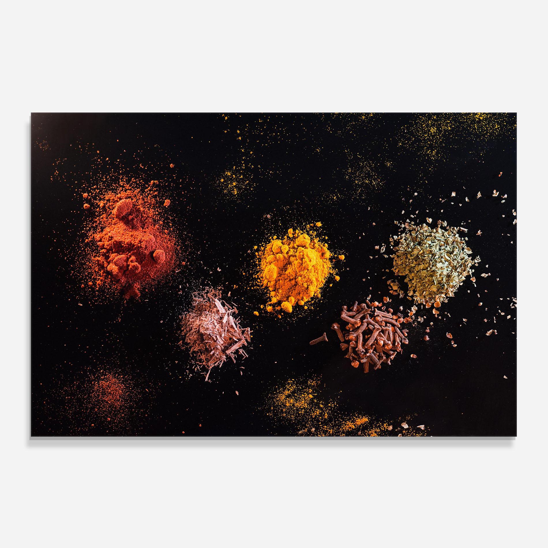 Panel Szklany do Kuchni Powder On Black mockup 0