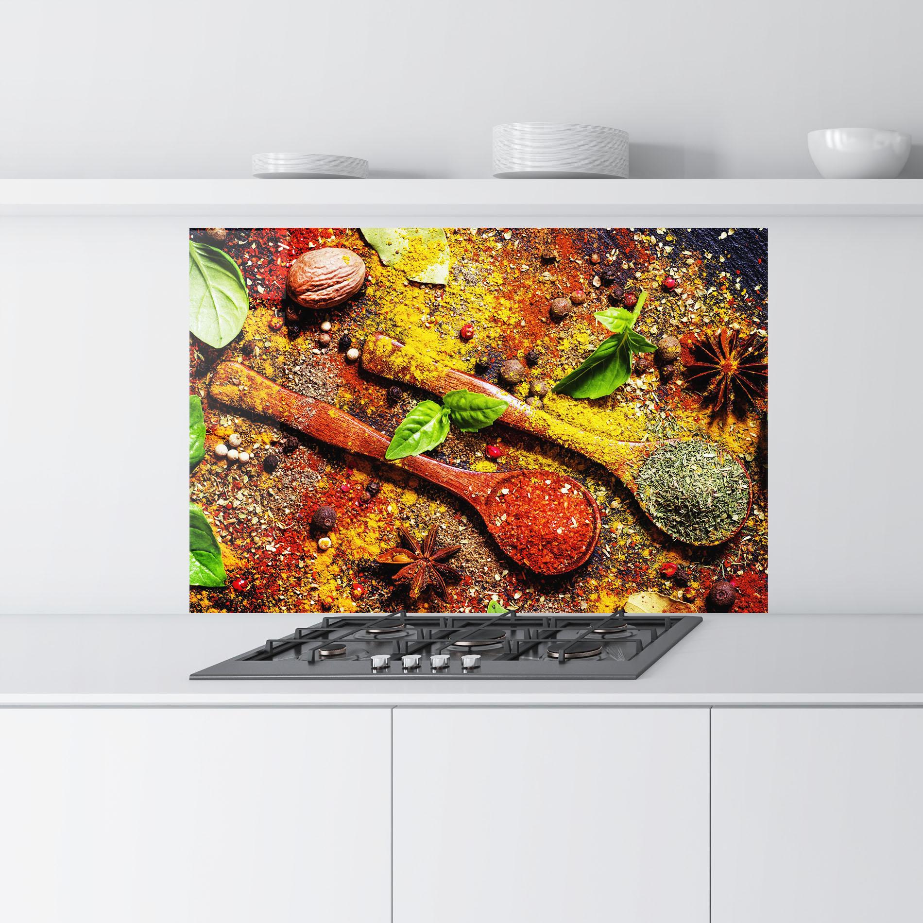Panel Szklany do Kuchni Dried Herbs mockup 9
