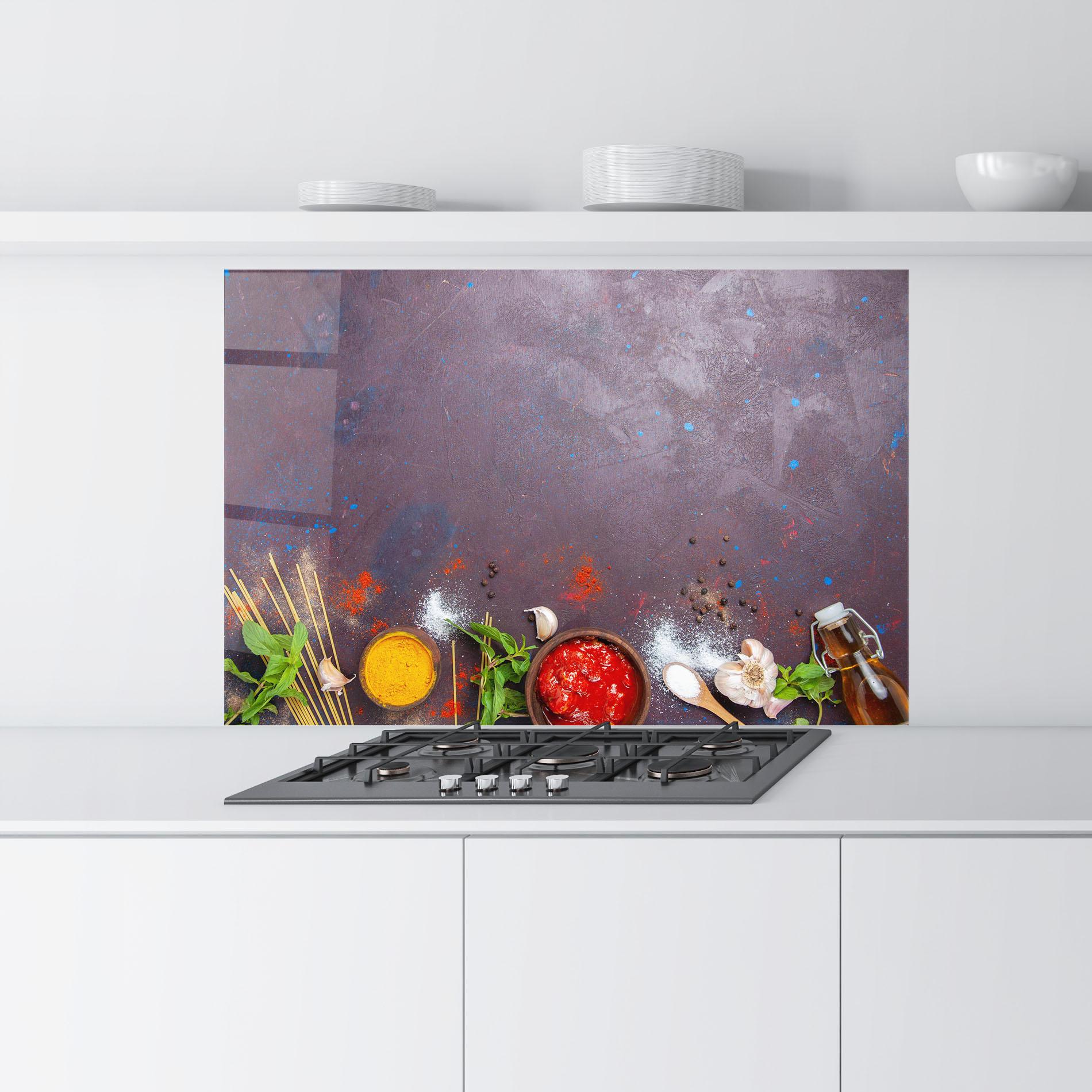 Panel Szklany do Kuchni Tomato Sauce mockup 9