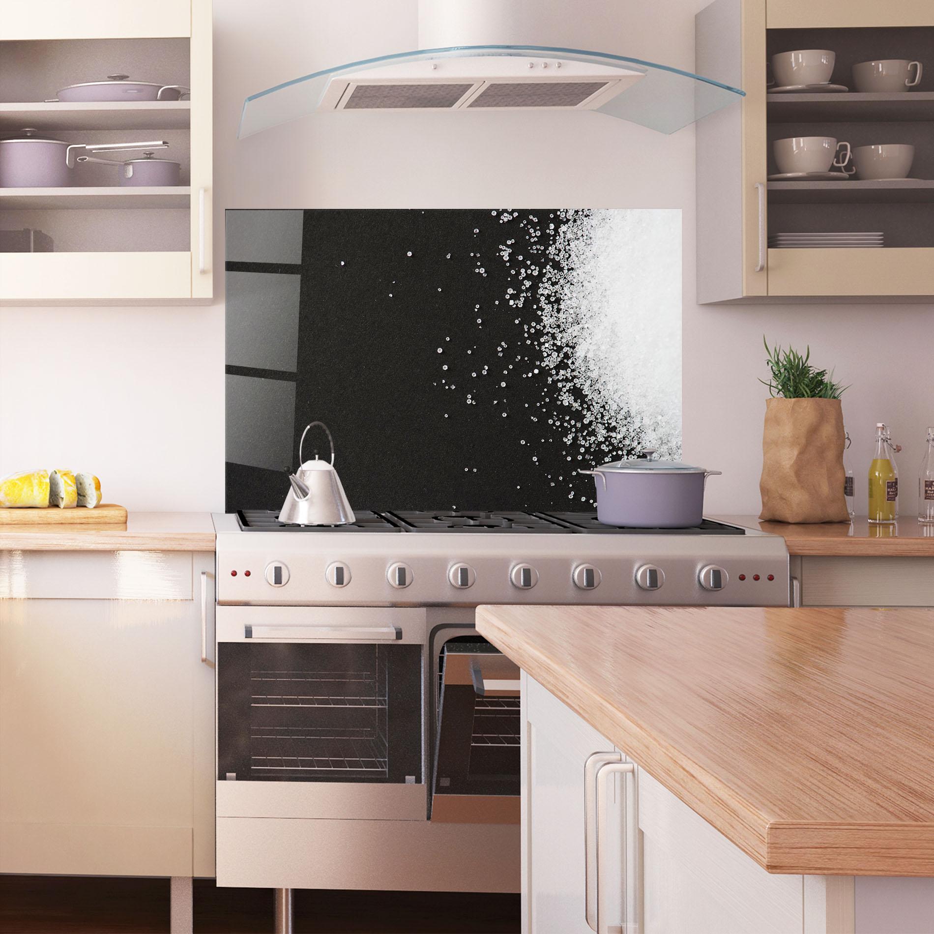 Panel Szklany do Kuchni Salt Texture mockup 1
