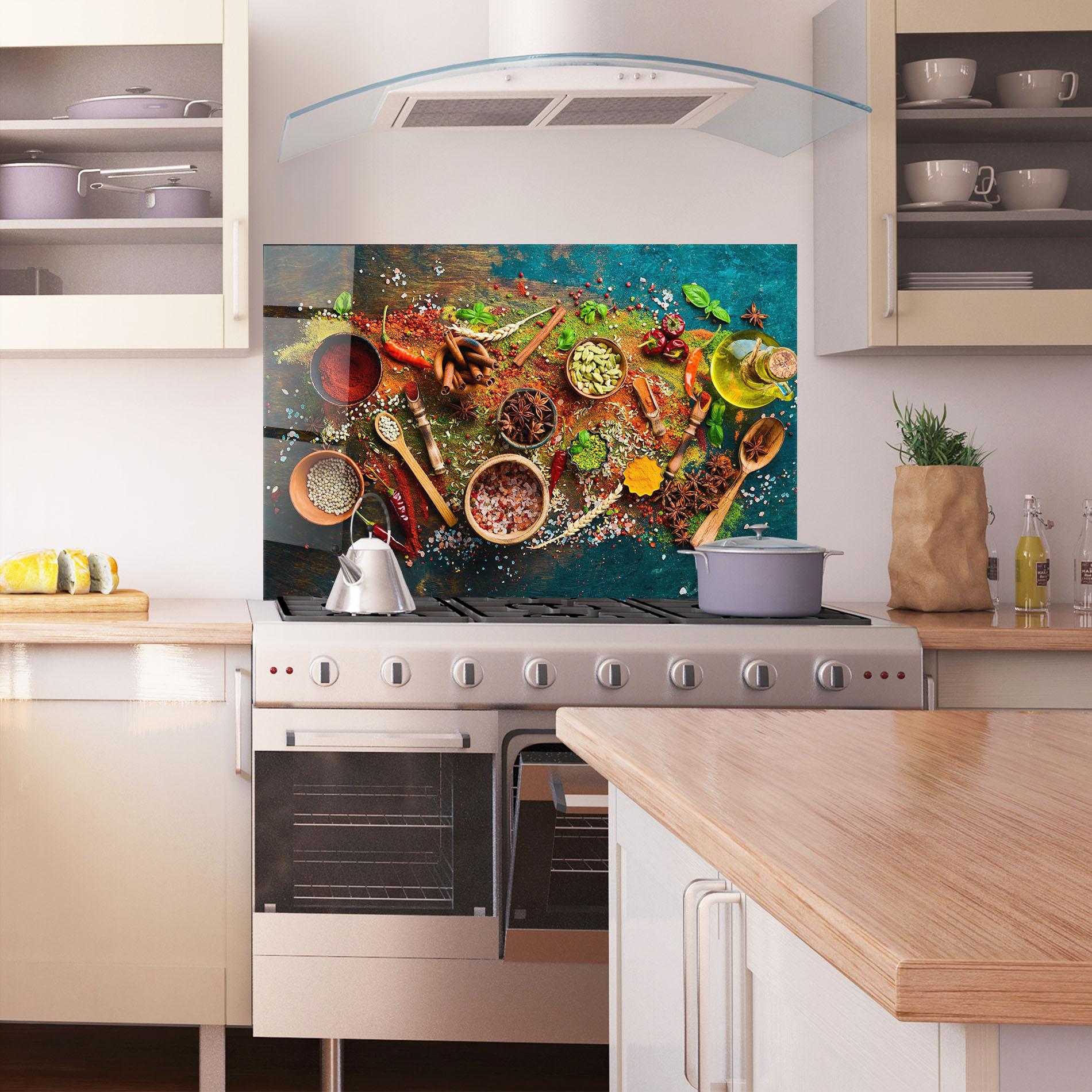 Panel Szklany do Kuchni Seasonings Mix mockup 1