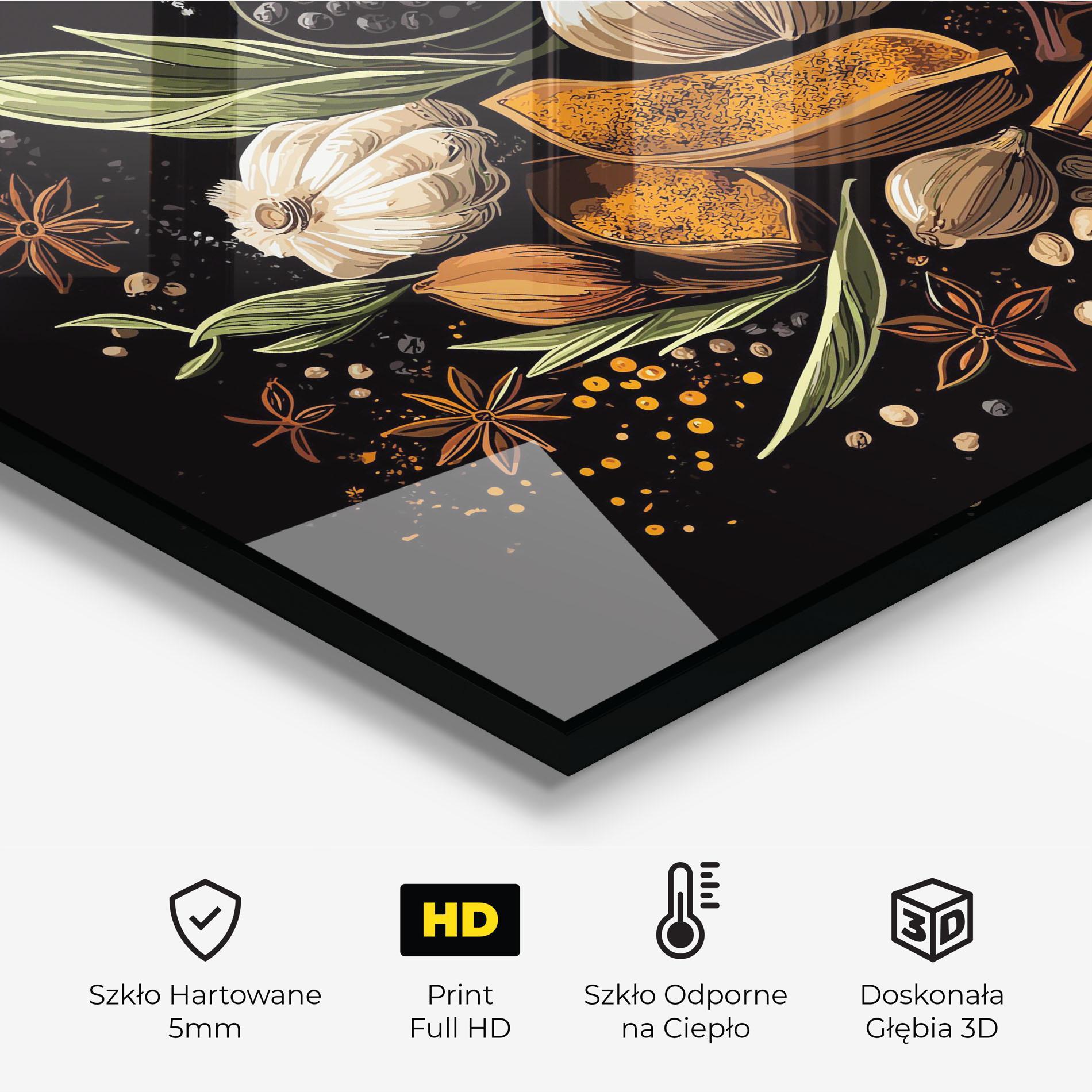 Panel Szklany do Kuchni Garlic And Spices mockup 2