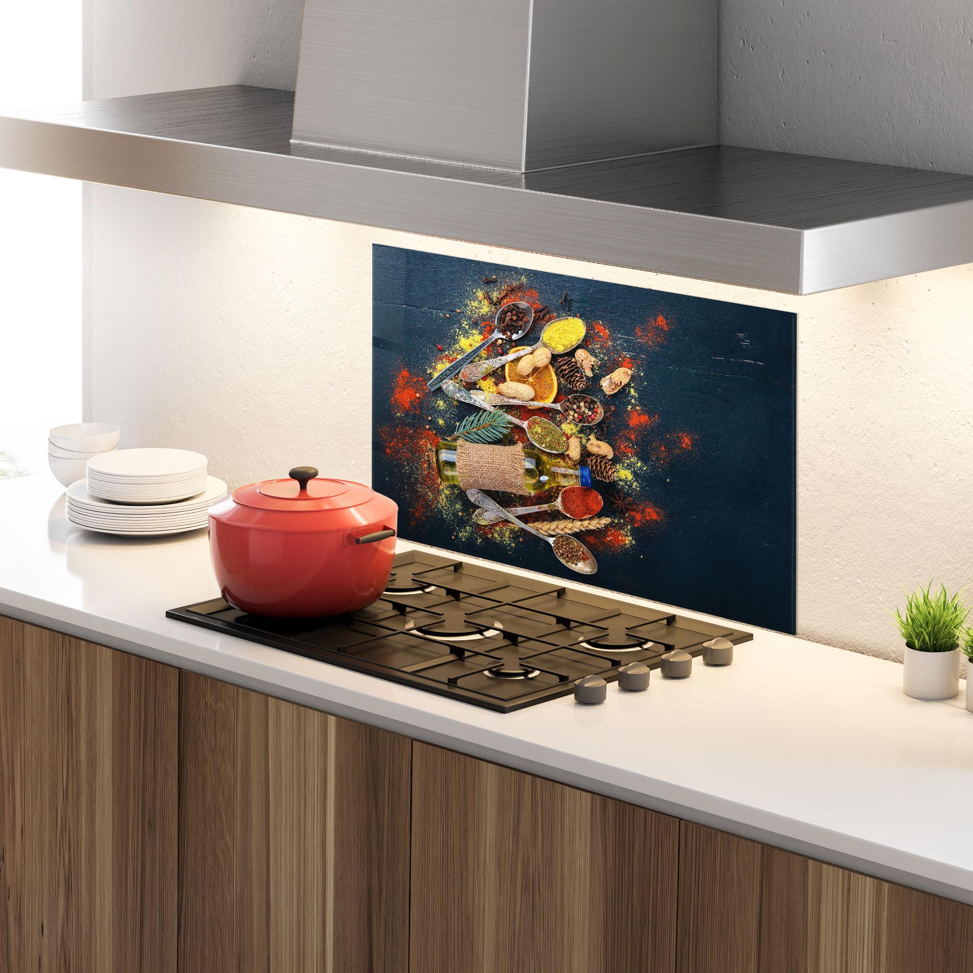 Panel Szklany do Kuchni Indian Cuisine mockup 4