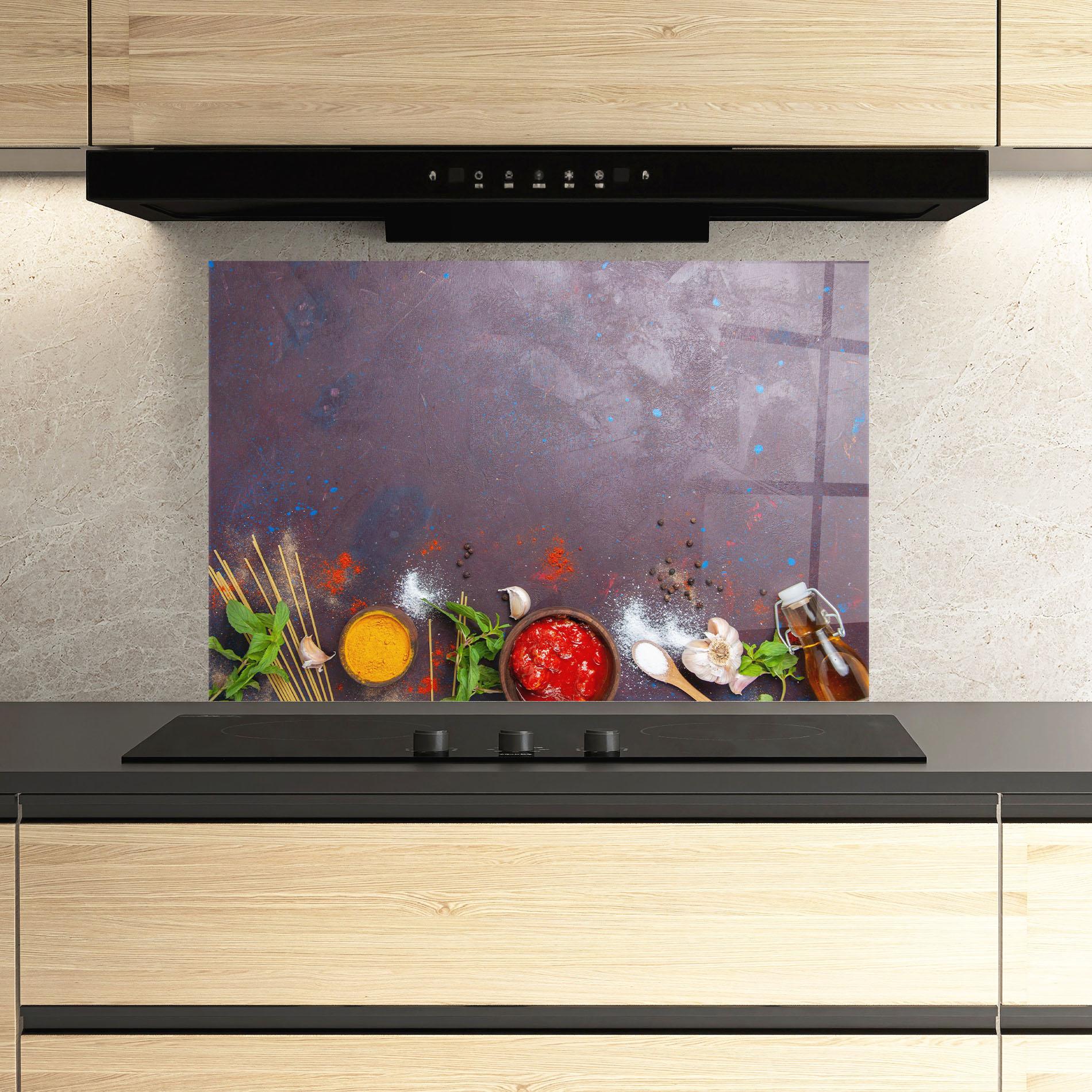 Panel Szklany do Kuchni Tomato Sauce mockup 3