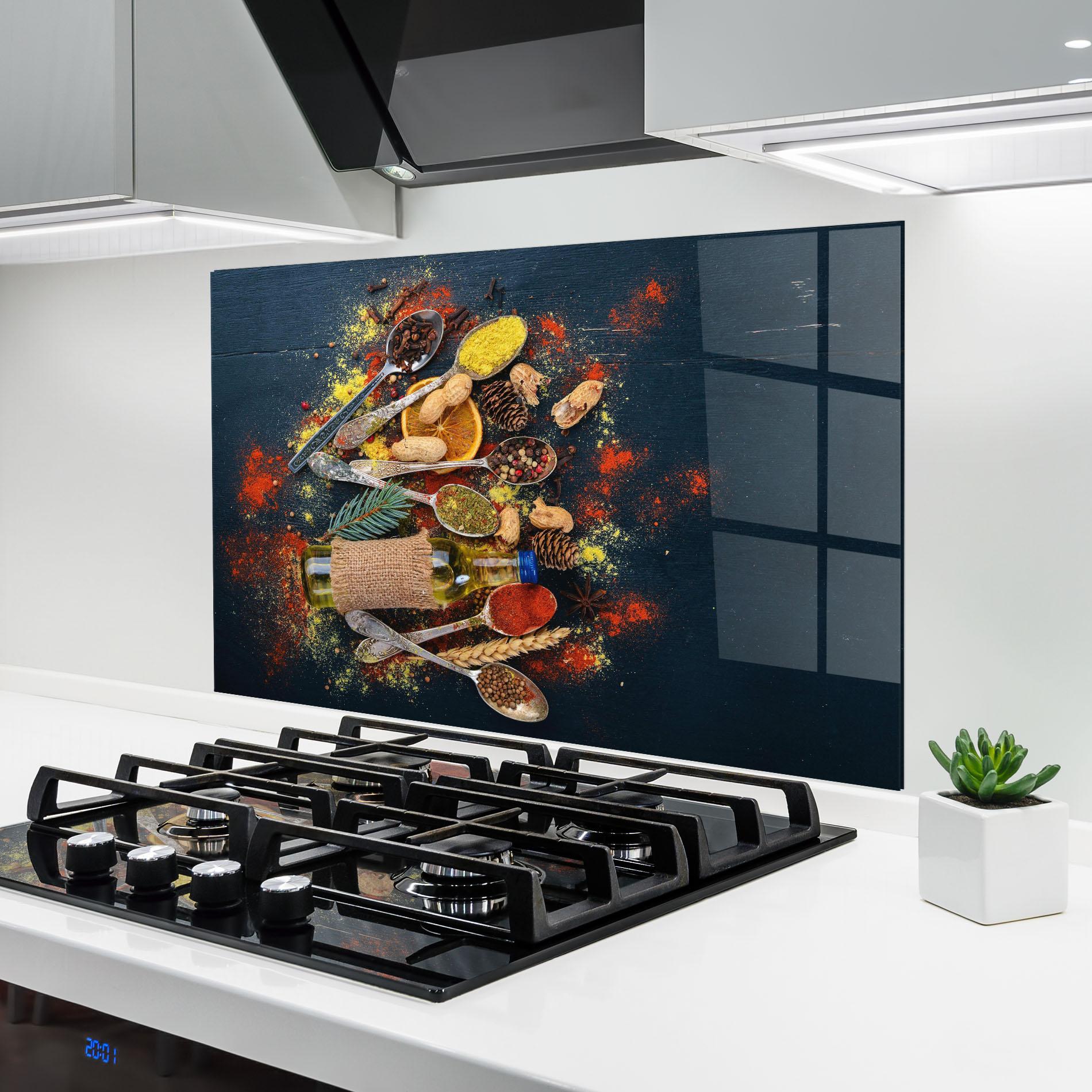 Panel Szklany do Kuchni Indian Cuisine mockup 6