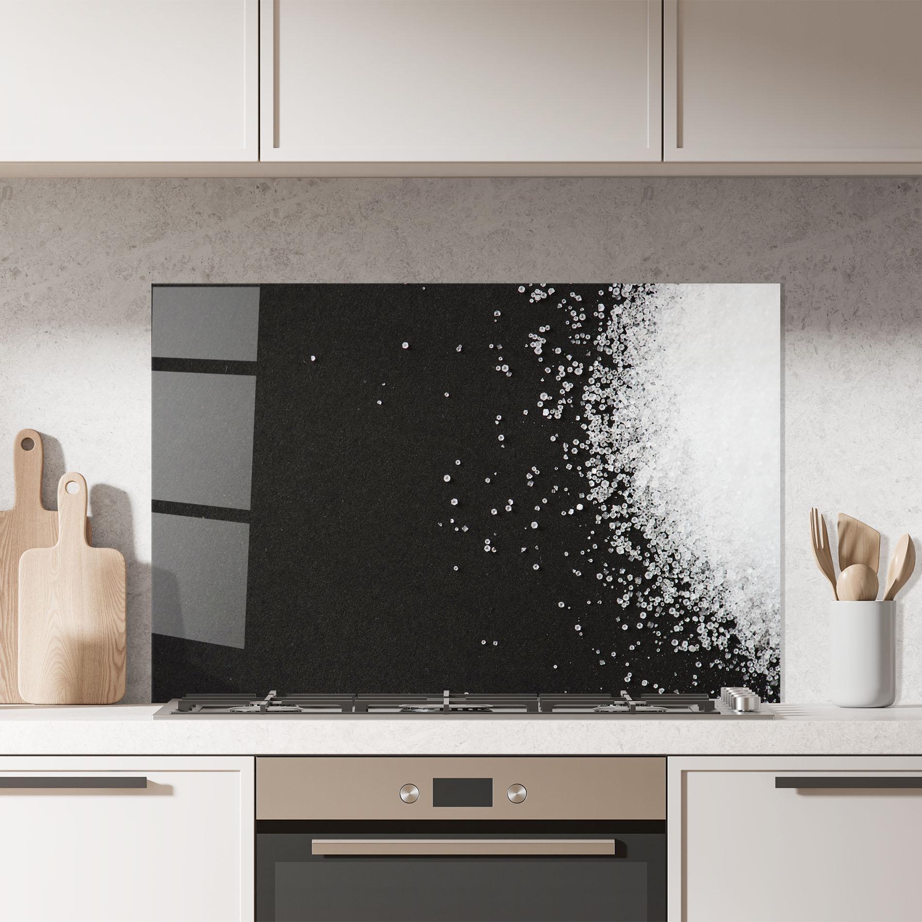 Panel Szklany do Kuchni Salt Texture mockup 7