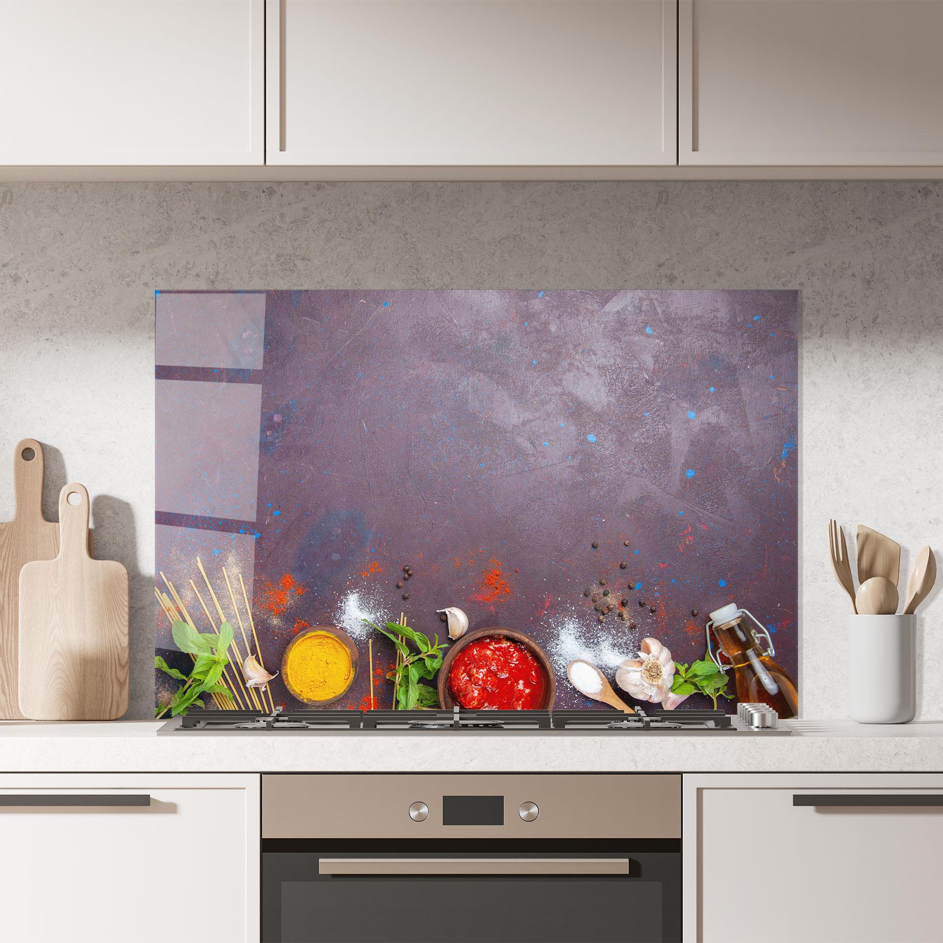 Panel Szklany do Kuchni Tomato Sauce mockup 7