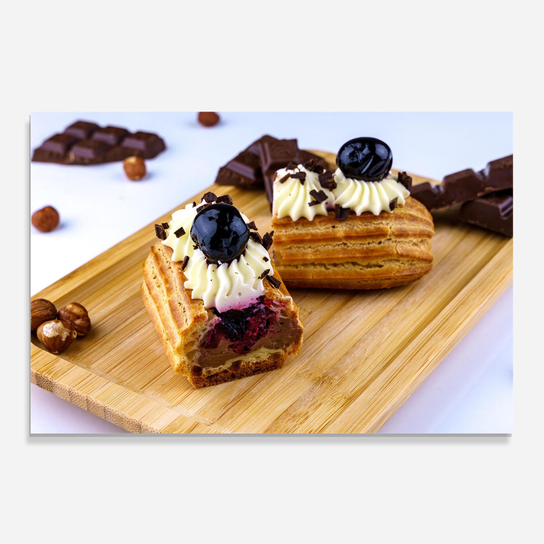 Panel Szklany do Kuchni Blueberry Eclair mockup 0
