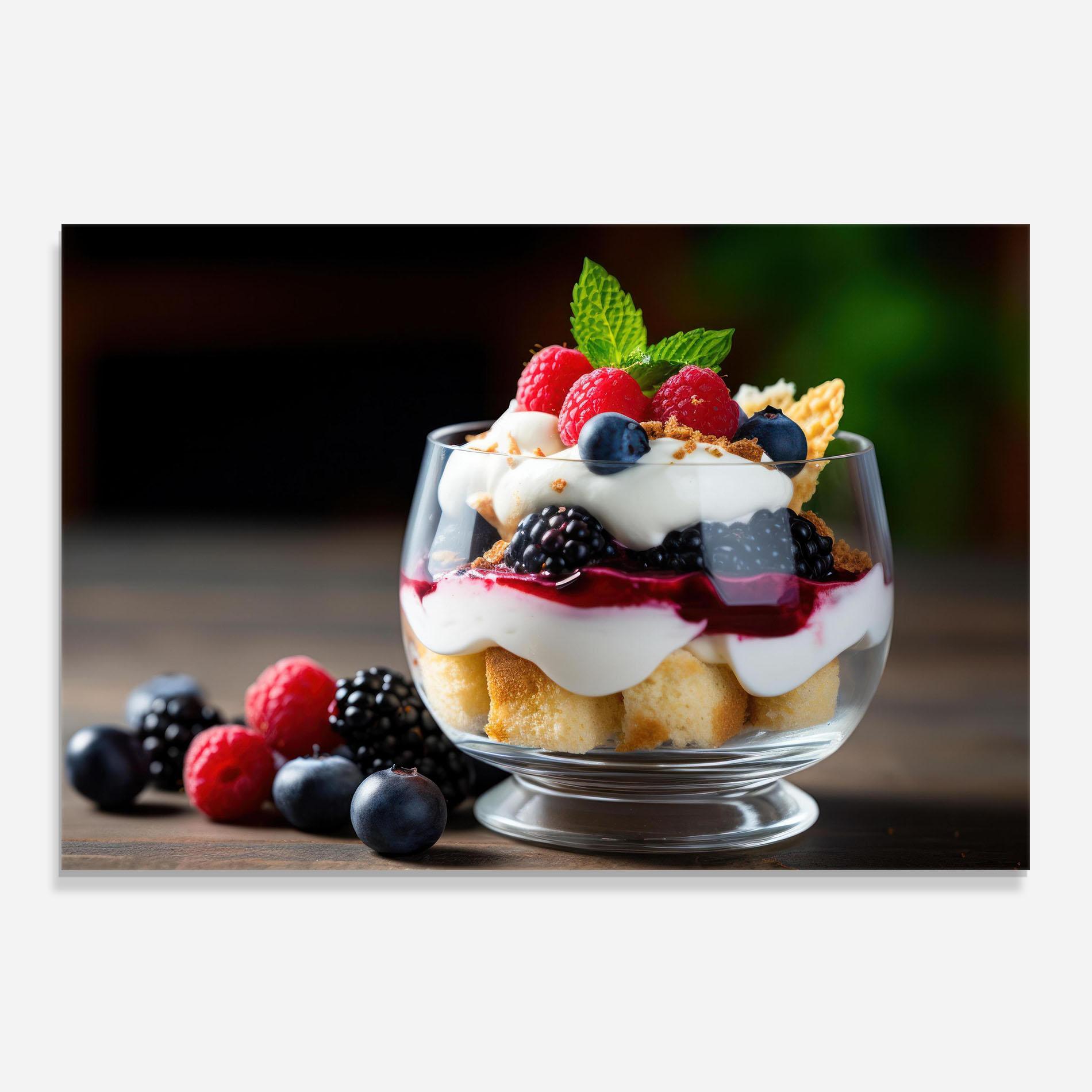 Panel Szklany do Kuchni Cup Sweet Dessert mockup 0