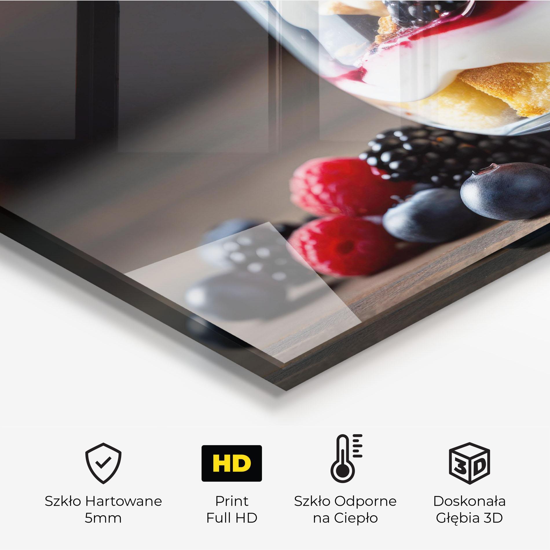 Panel Szklany do Kuchni Cup Sweet Dessert mockup 2